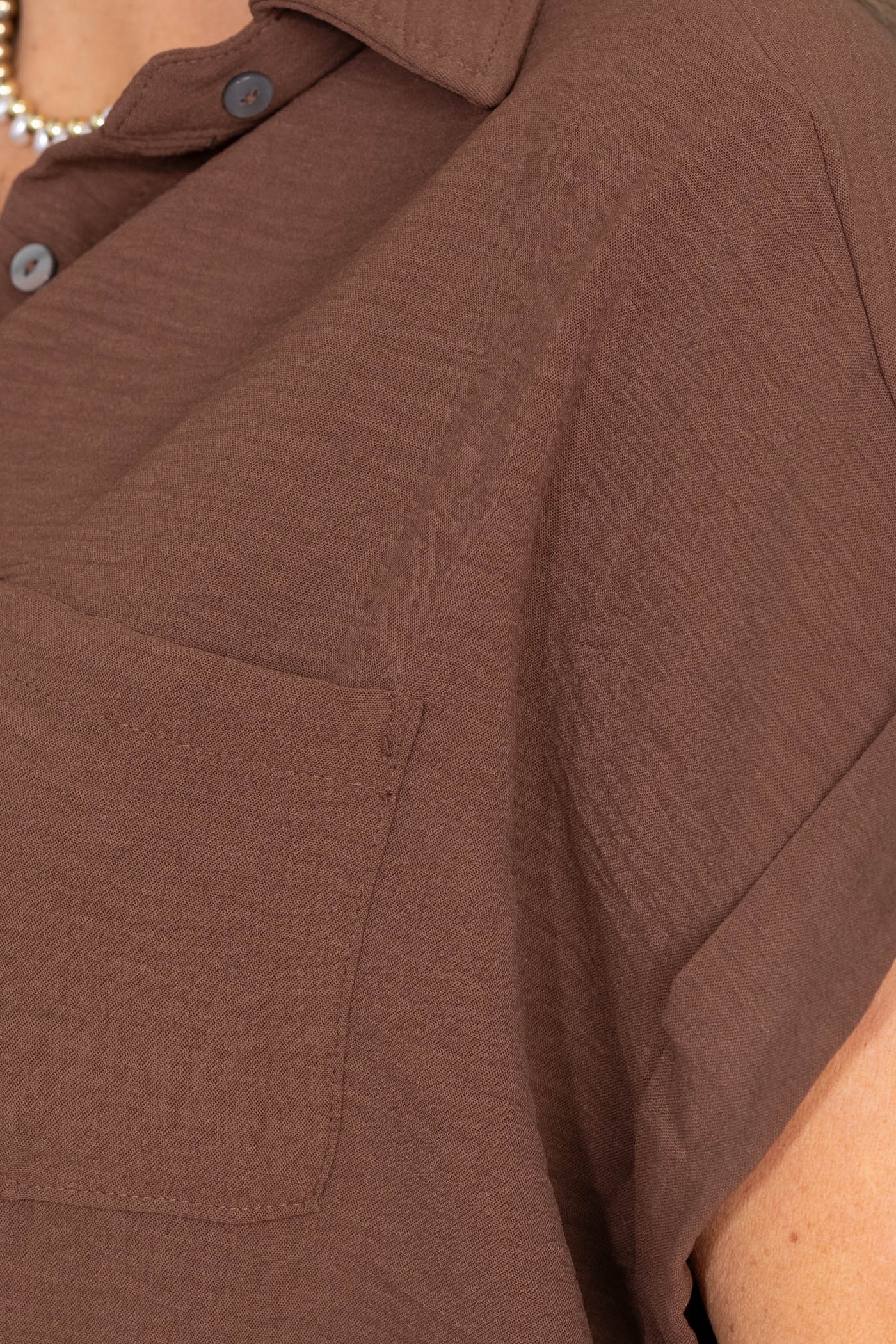 Woven Airflow Button Down Tops