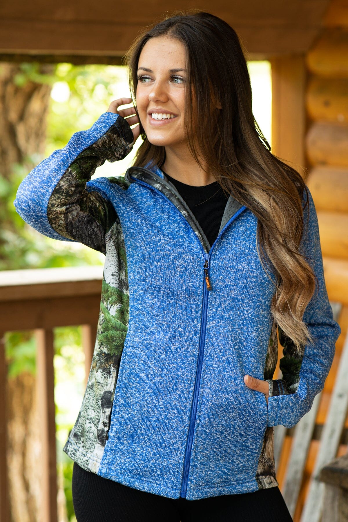 Royal Full Zip Sweatshirt With Camo - Filly Flair