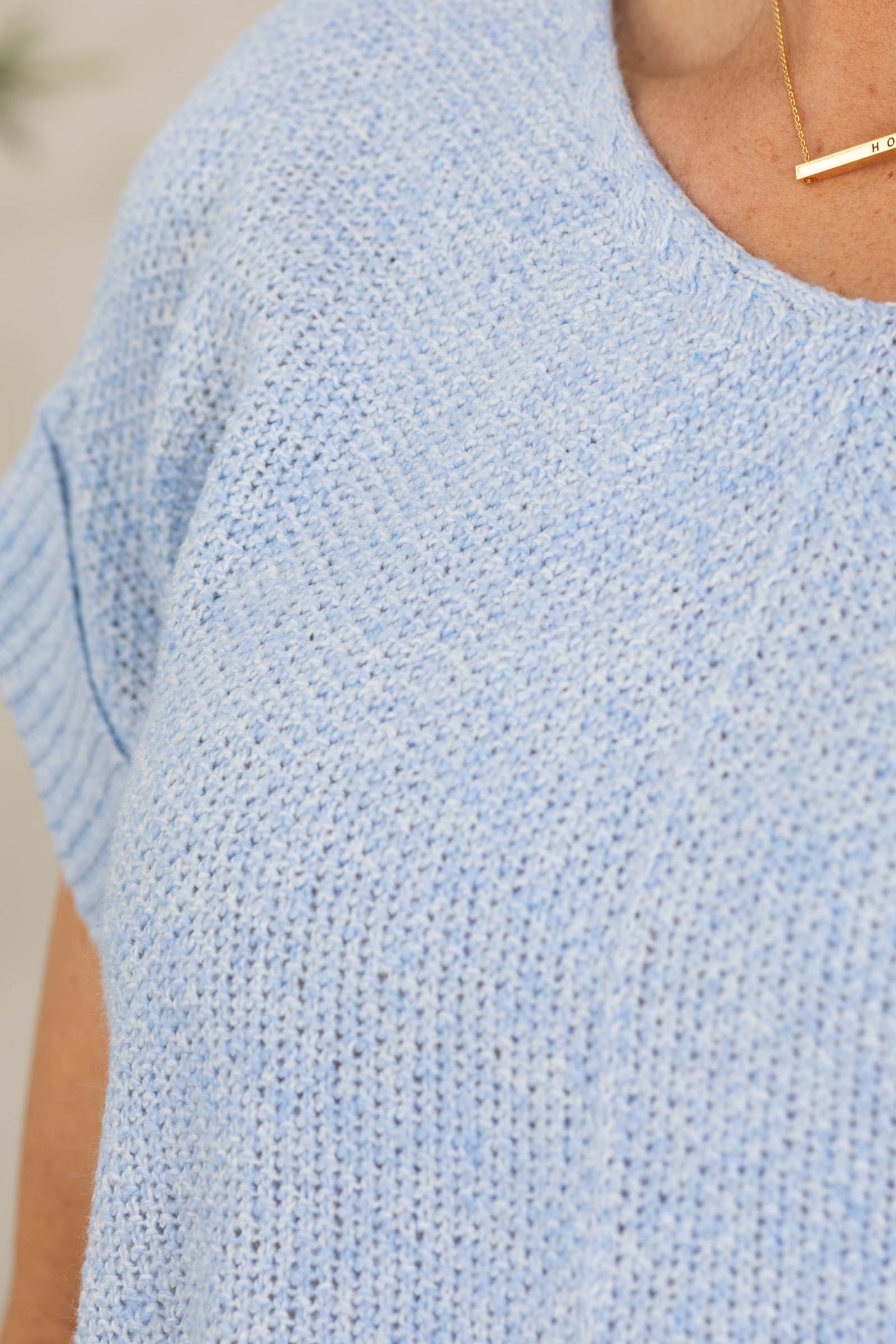 Lightweight V Neck Easy Knit Pullover Top