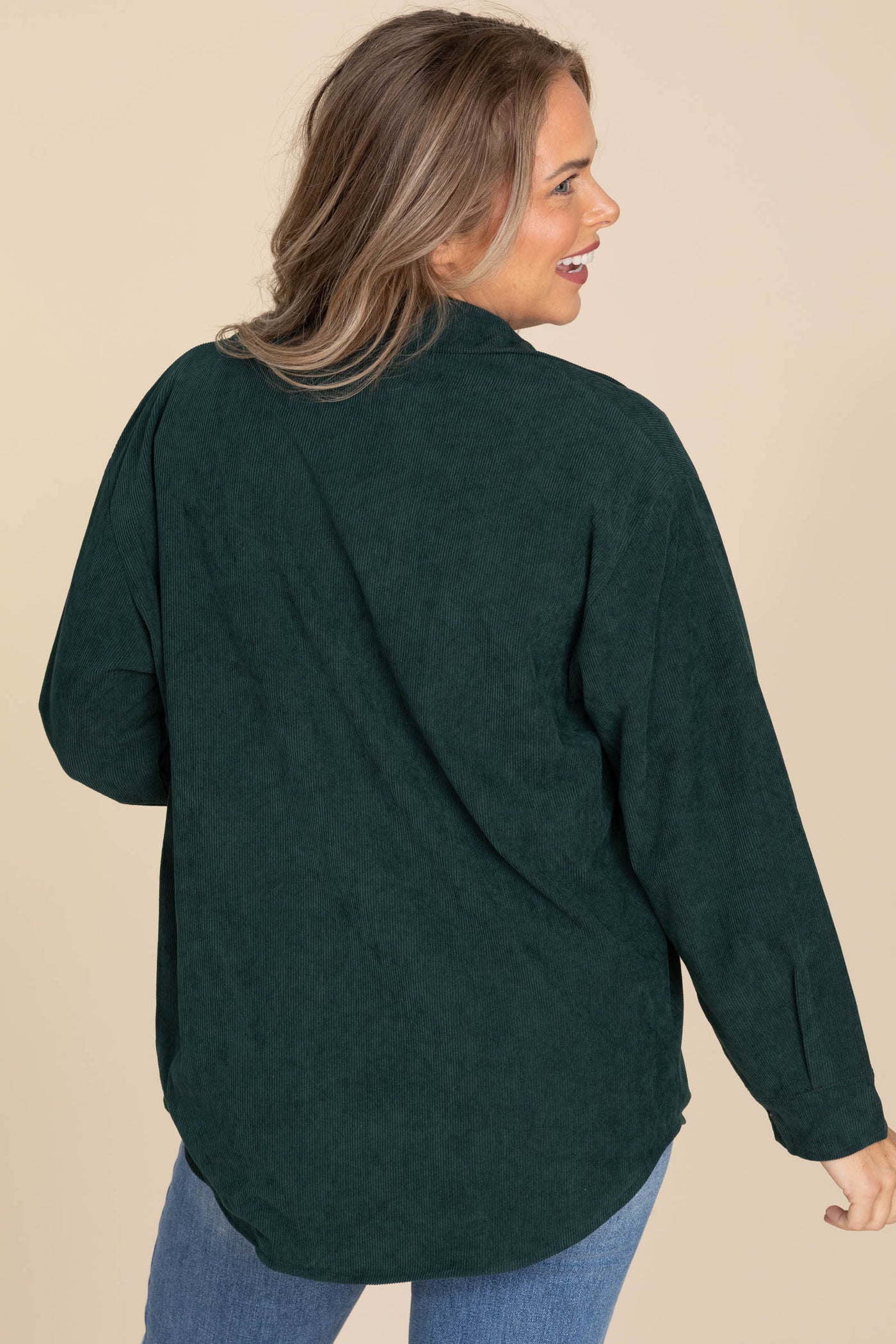 Hunter Green Reversible Corduroy Button Down
