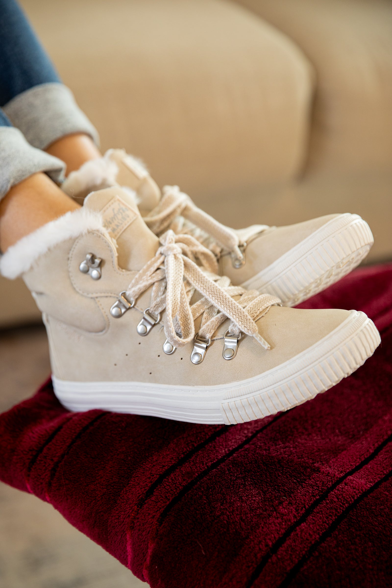 Top Sneakers With Faux Fur Trim · Filly Flair