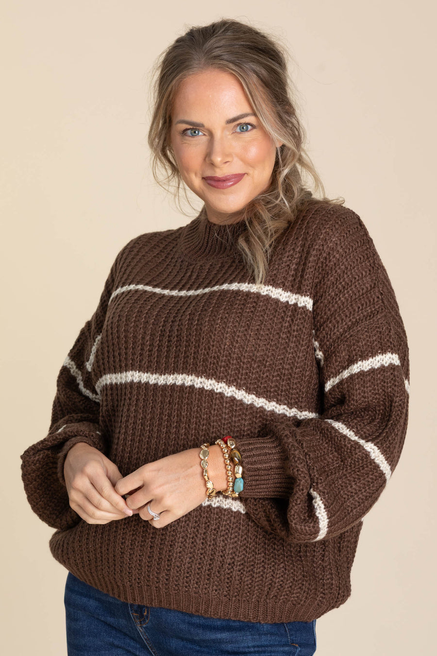 Oversized Striped Sweaters