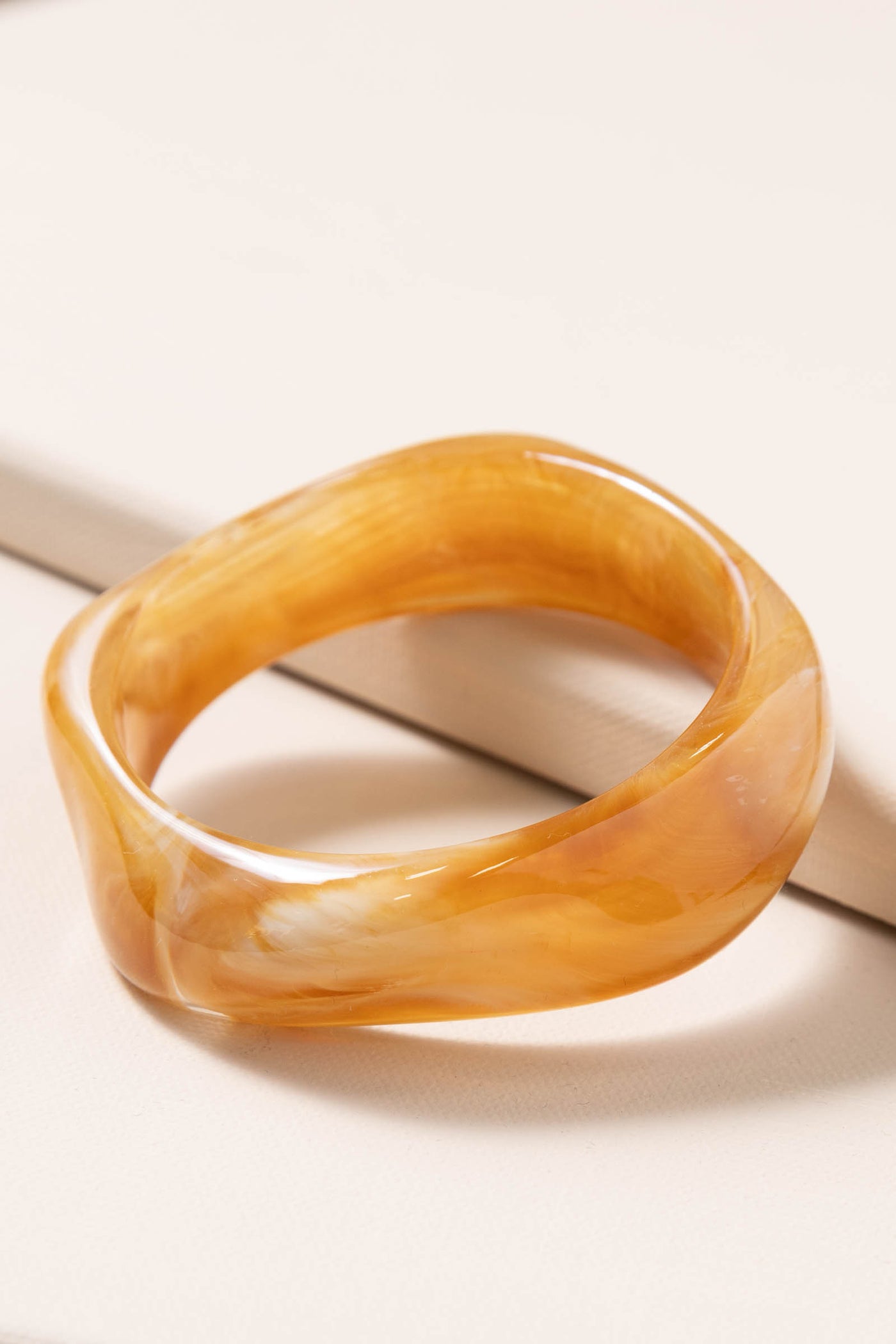 Marbled Acetate Square Bangle Bracelets