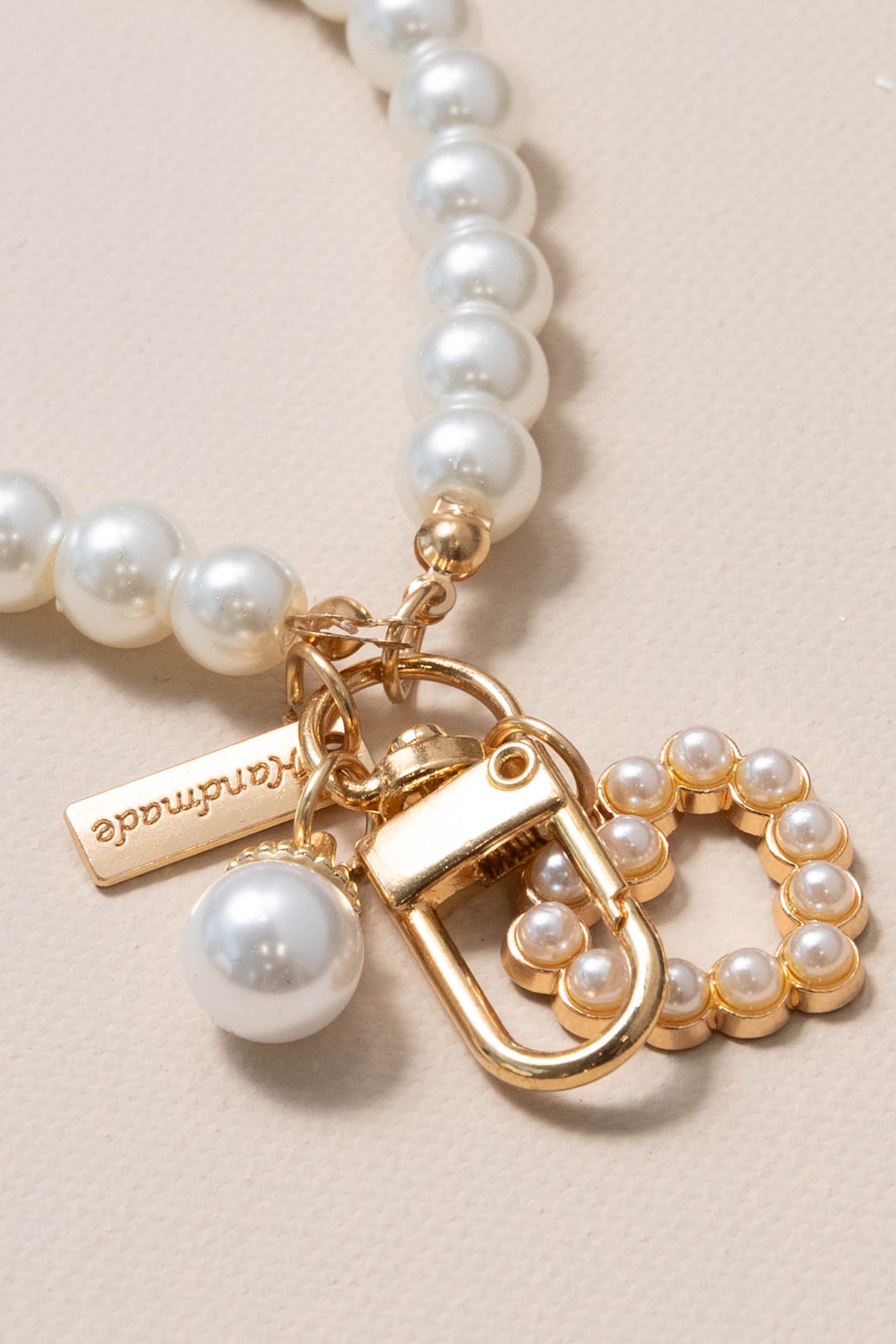 Heart Pearl Keychain