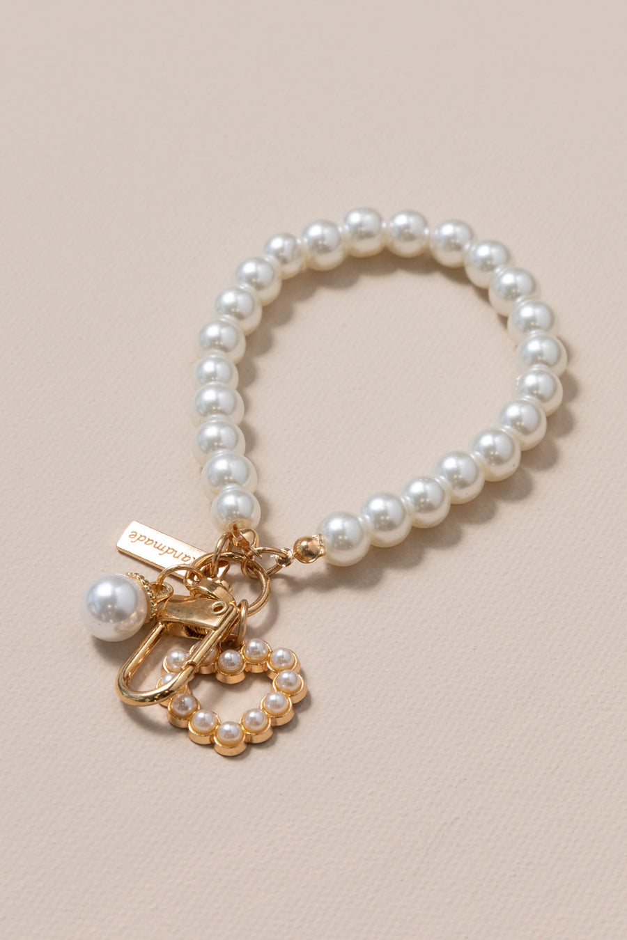 Heart Pearl Keychain