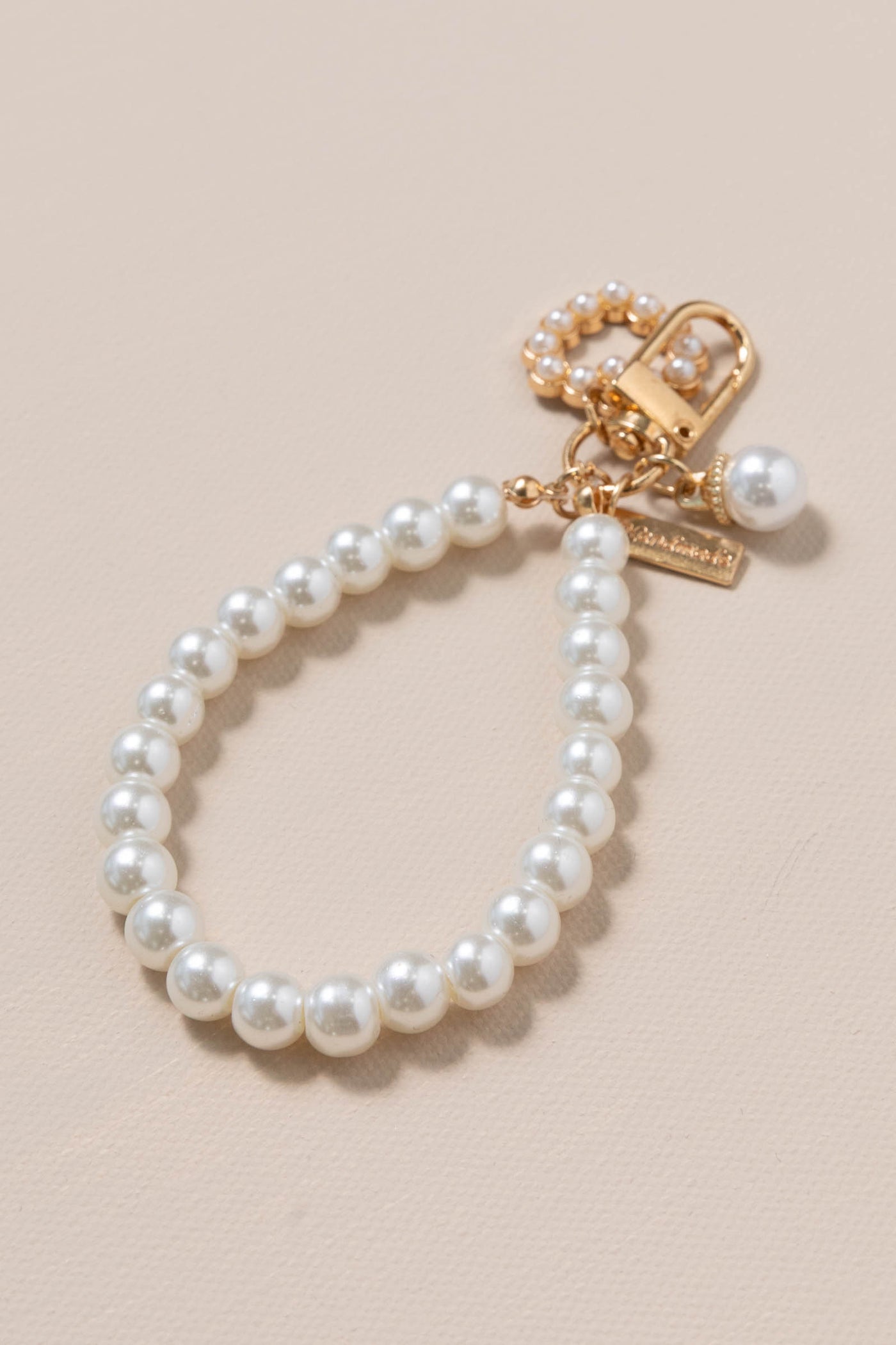 Heart Pearl Keychain