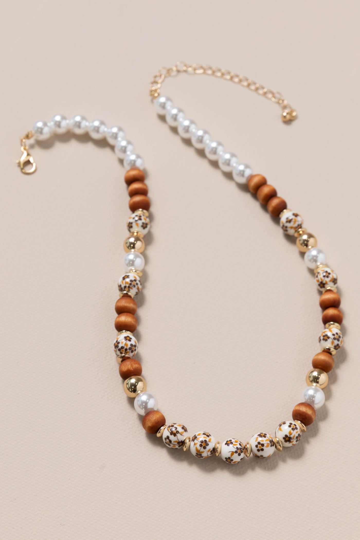 Ceramic Pearl Bead Necklace