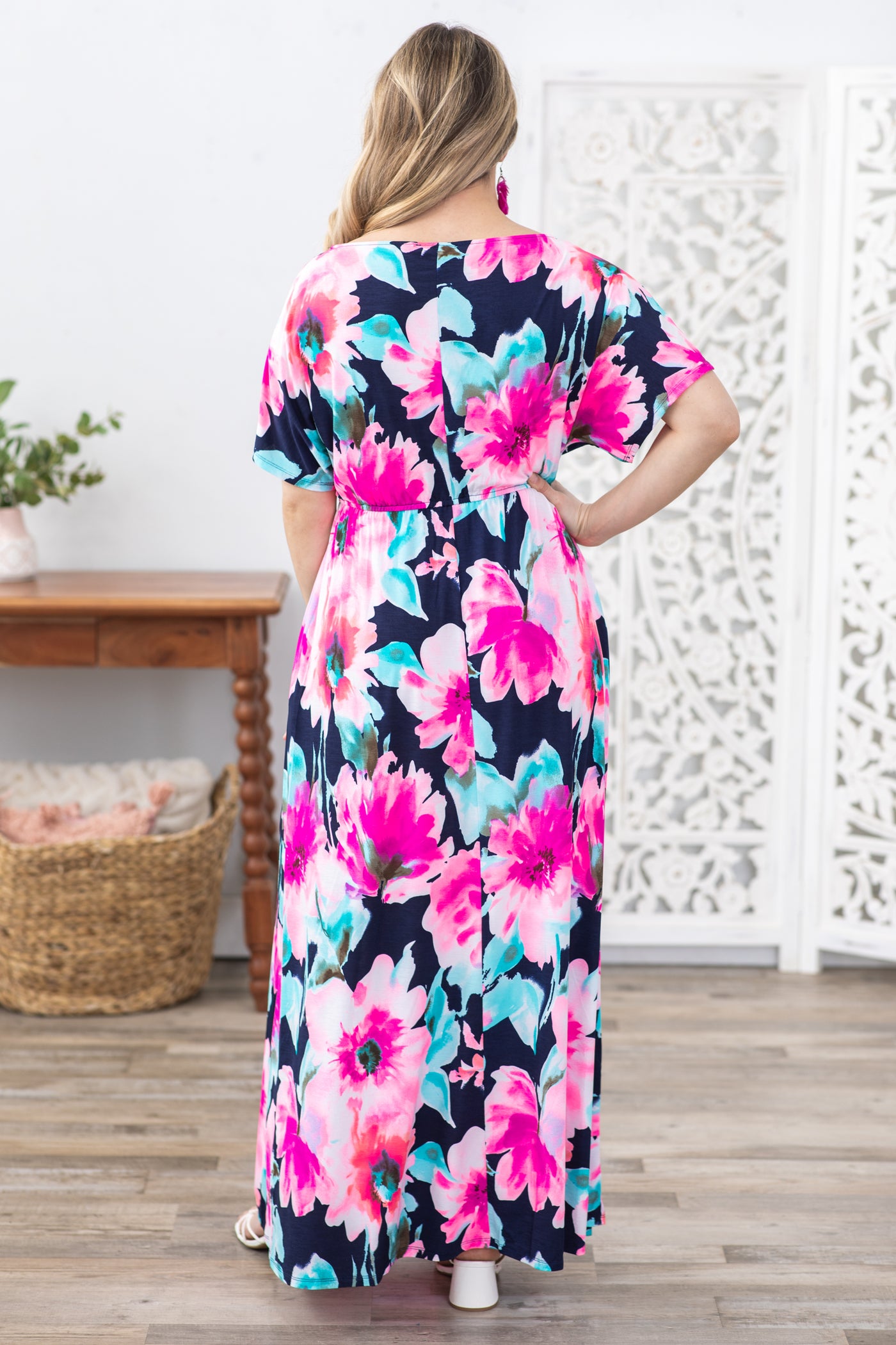 boat neck maxi dress pattern boat neck maxi dress pattern Floral Reverie Boatneck Maxi Dress S