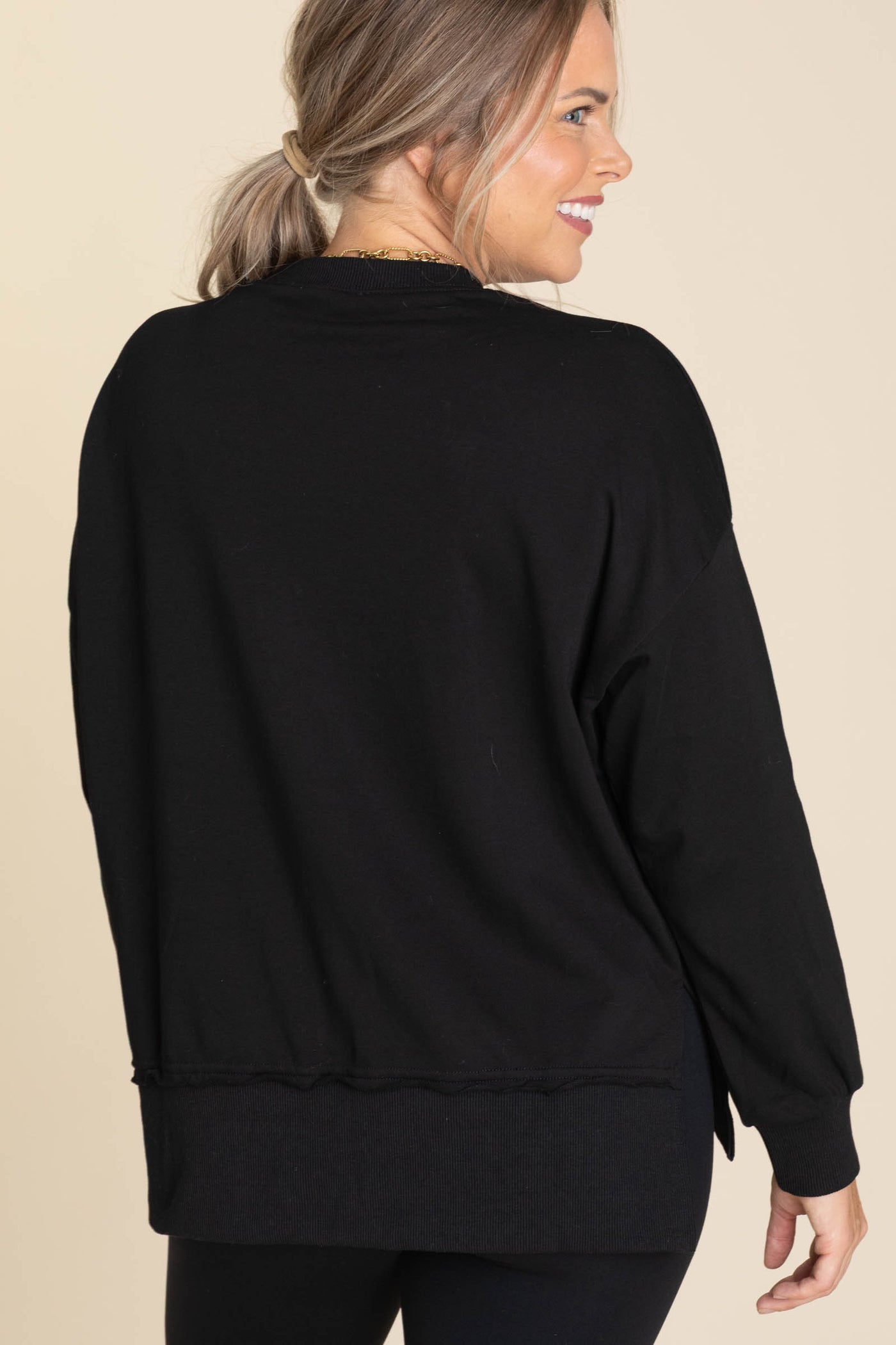 Black Trick or Treat Contrast Sweatshirt