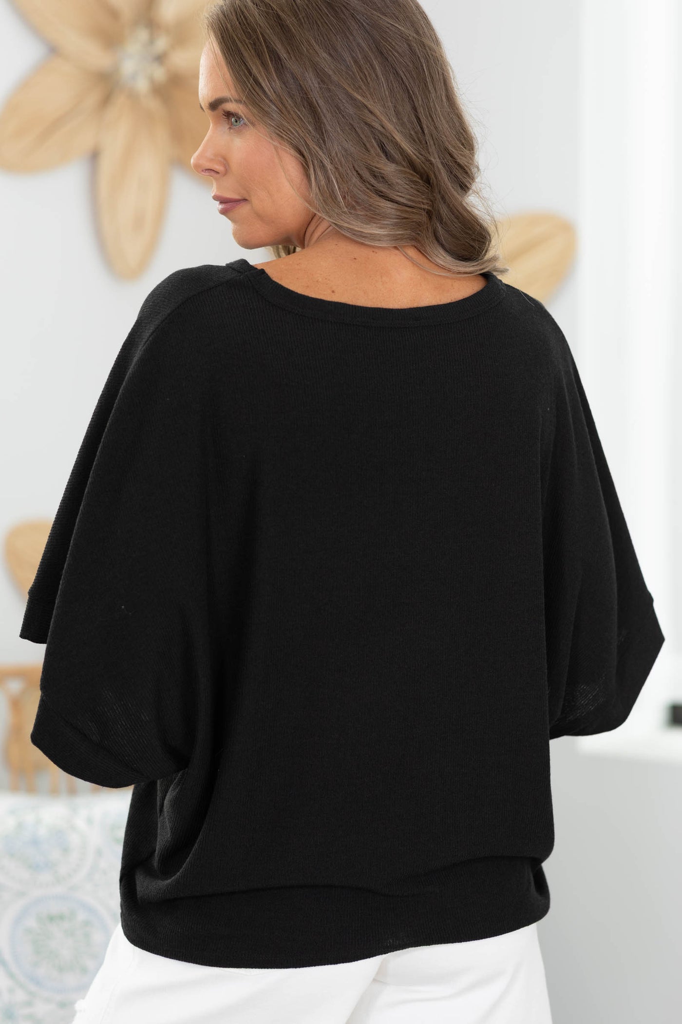 Soft Dolman Short Sleeve Knit Tops