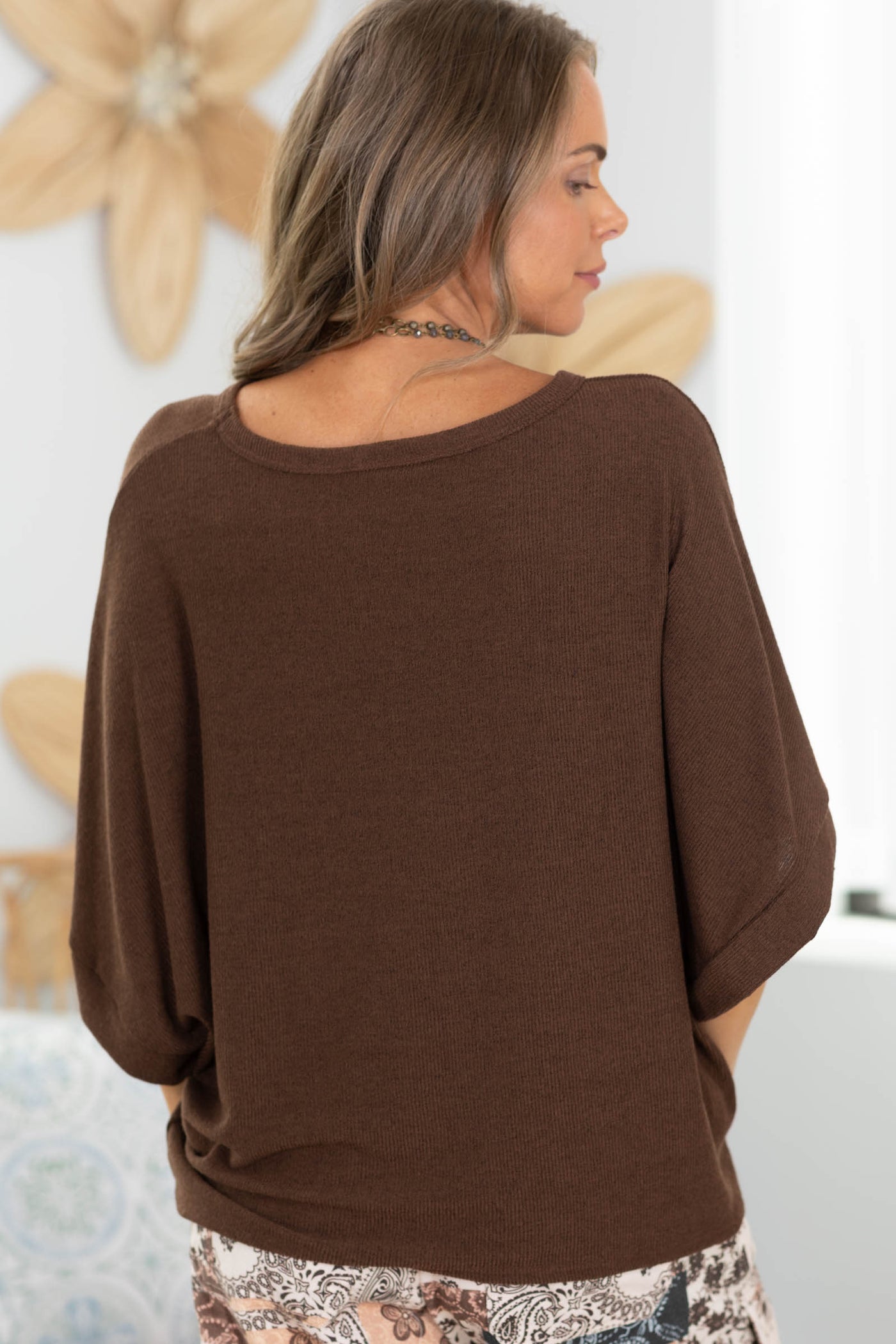 Soft Dolman Short Sleeve Knit Tops