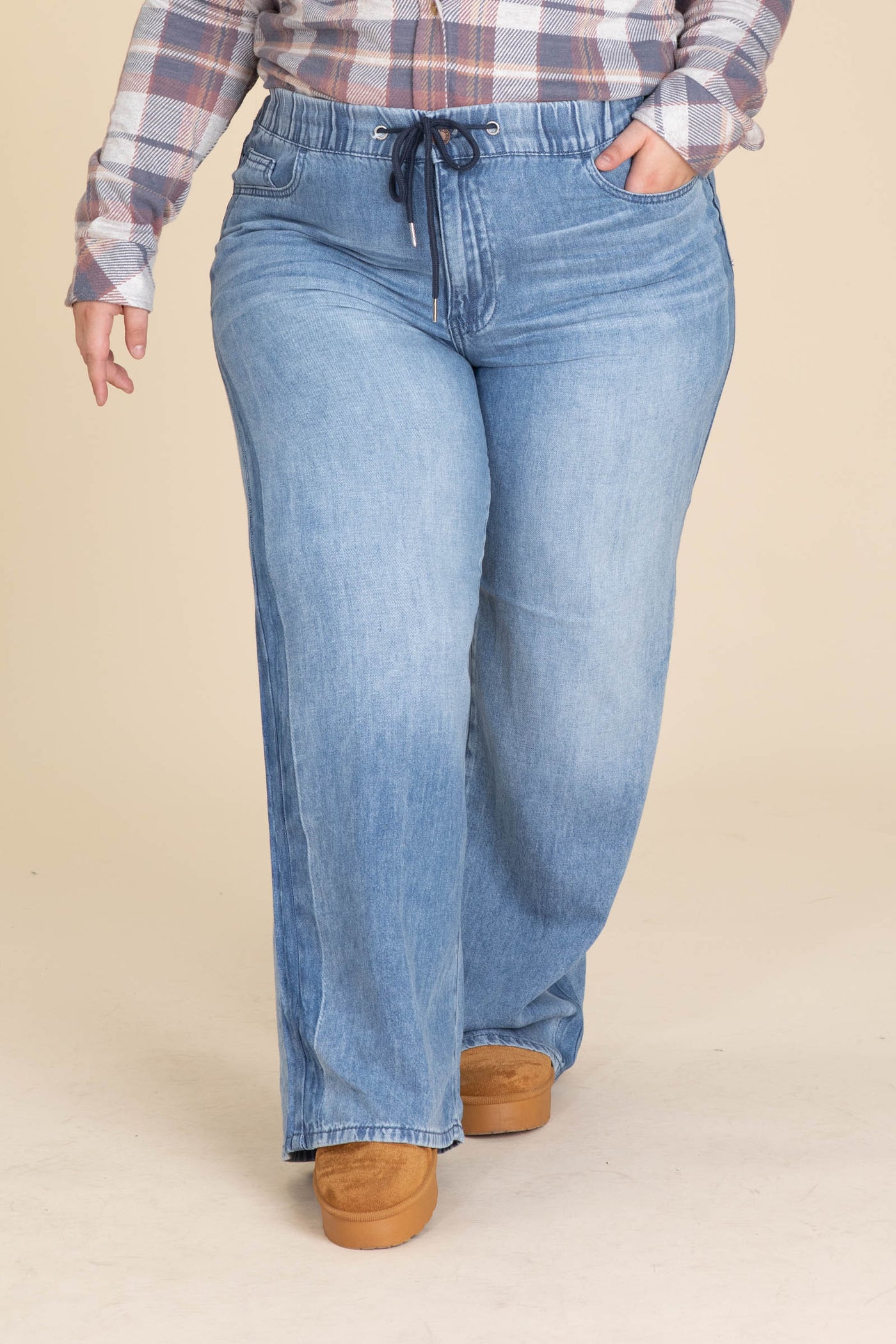 Judy Blue Wilhemina Elastic Waist Side Panel Jeans