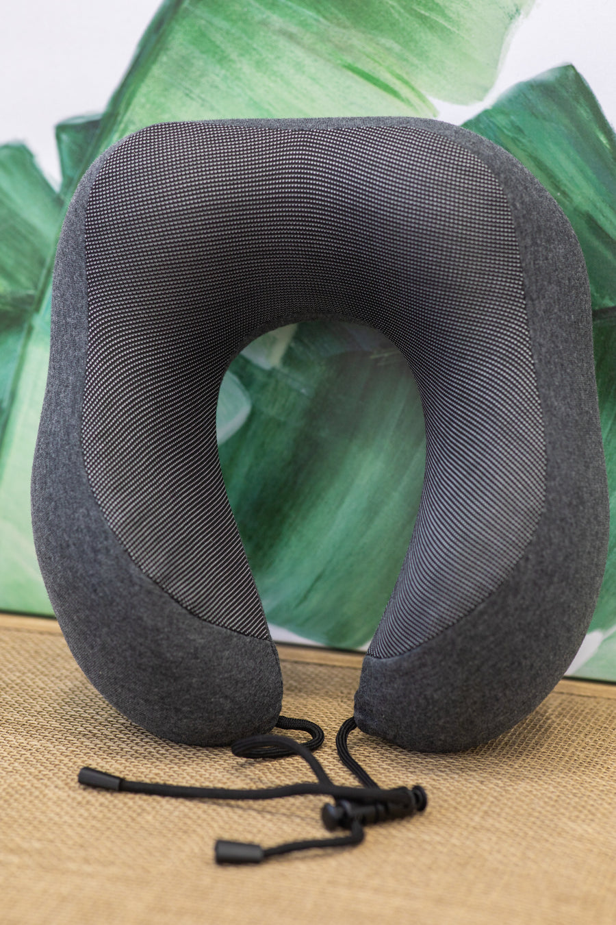 Charcoal Travel Pillow With Travel Bag