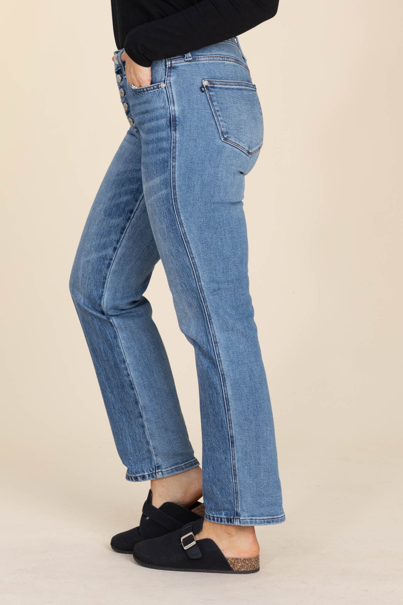 Judy Blue Slim Straight Rigid Button Fly Jean