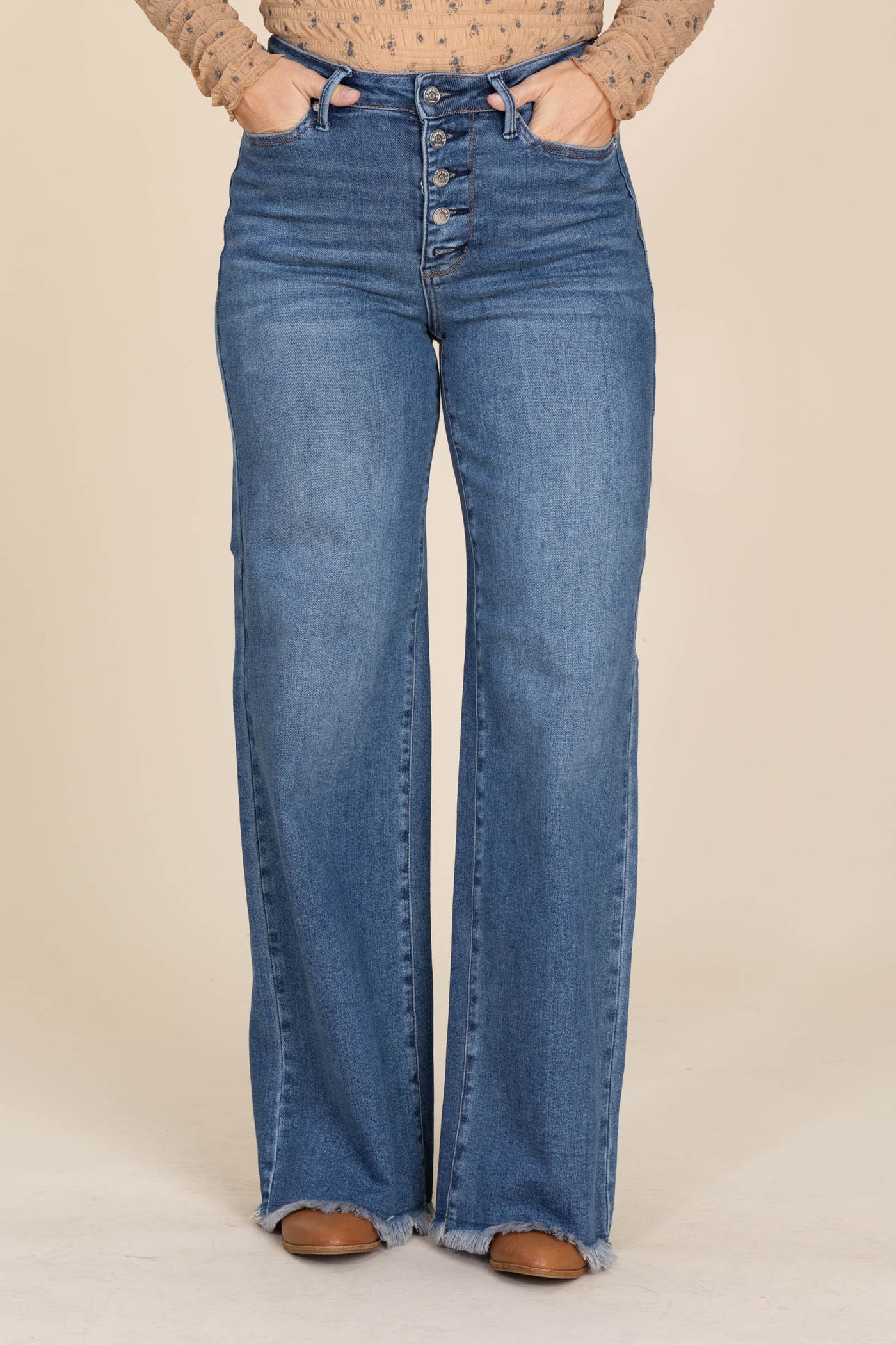 Judy Blue Column Straight Button Fly Jeans
