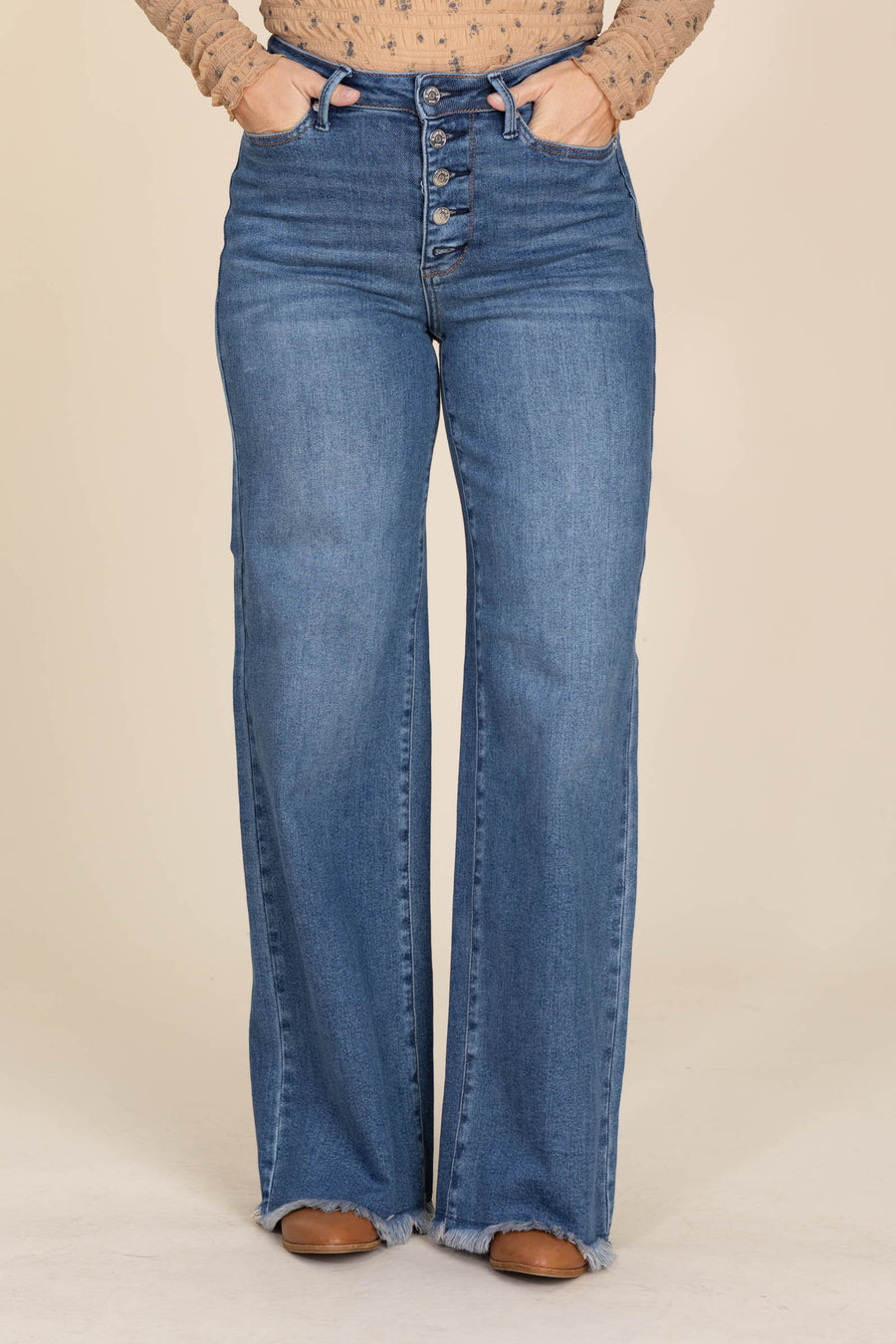 Judy Blue Column Straight Button Fly Jeans