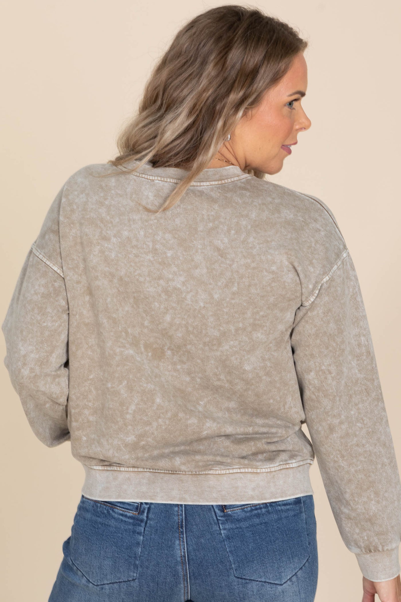 Light Mocha Wild West Graphic Knit Sweater