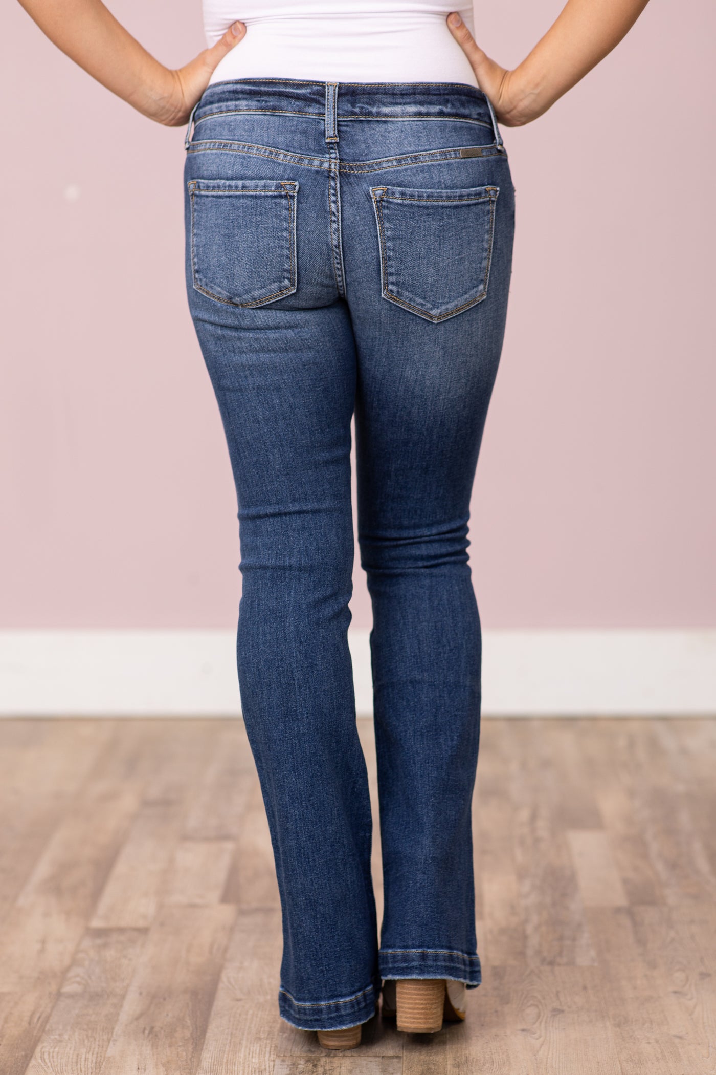 Kancan Bootcut Jeans With Side Slit