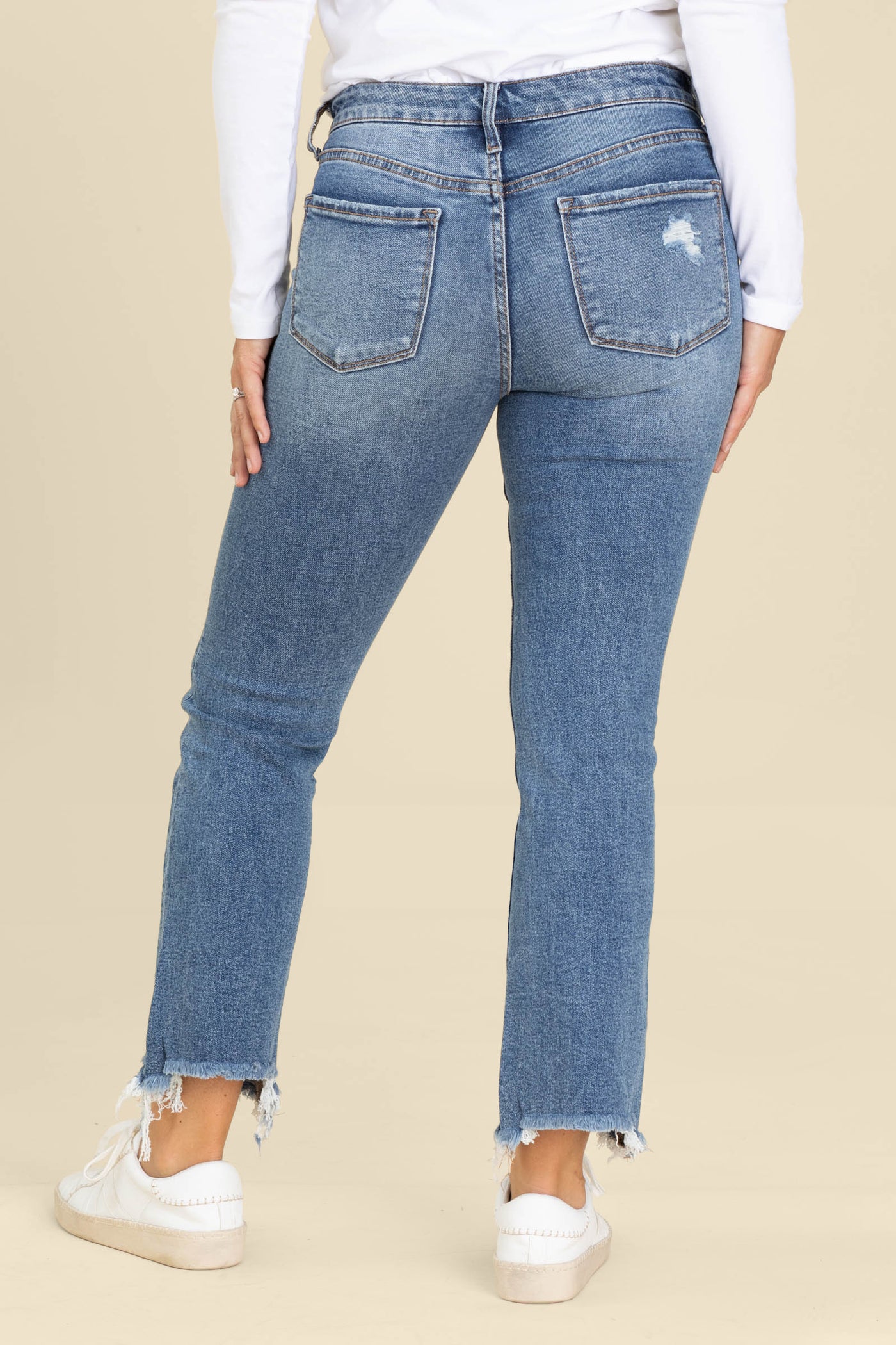 Lovervet Mid Rise Ankle Bootcut Jeans