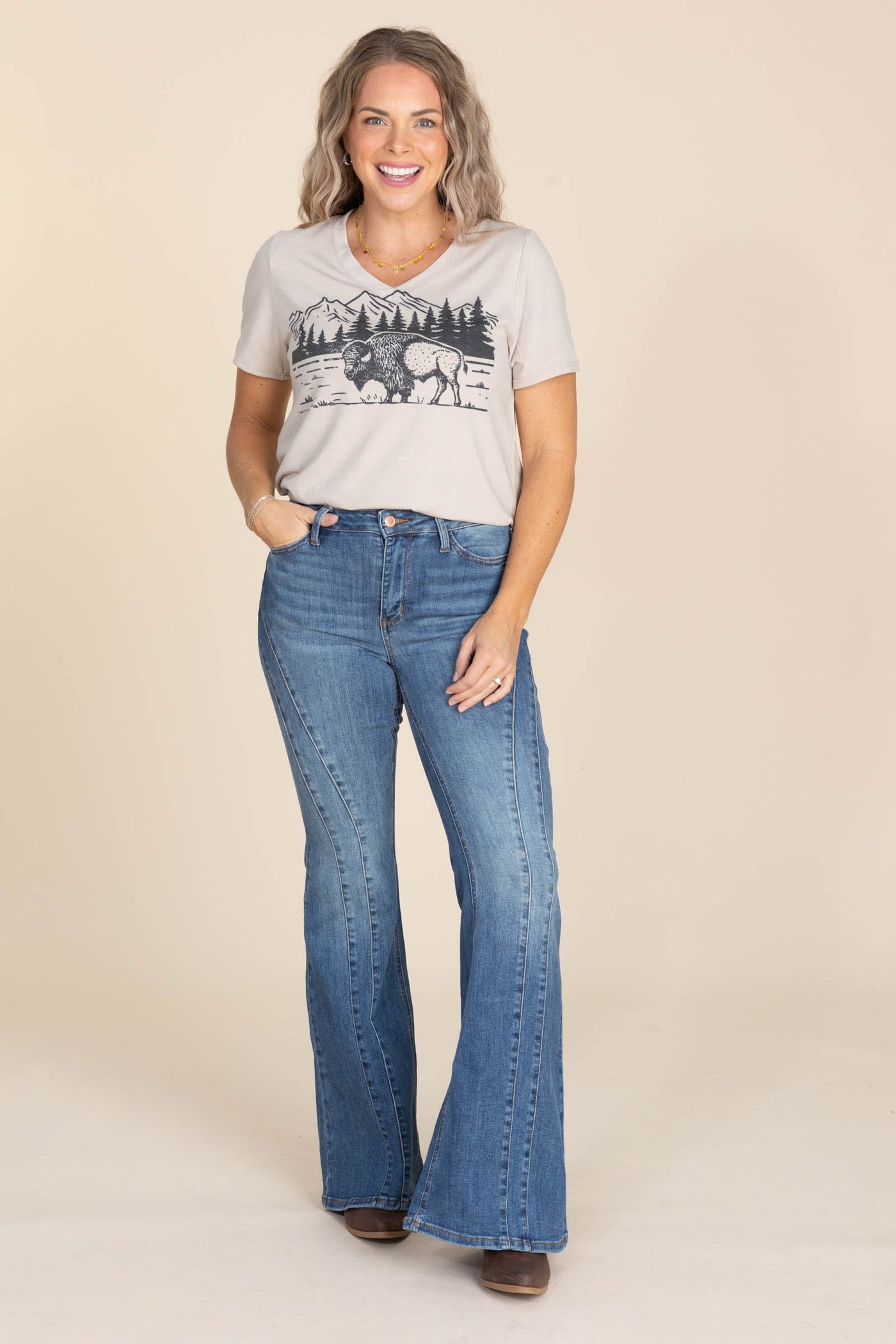 Judy Blue New Flare Double Angular Seam Jean