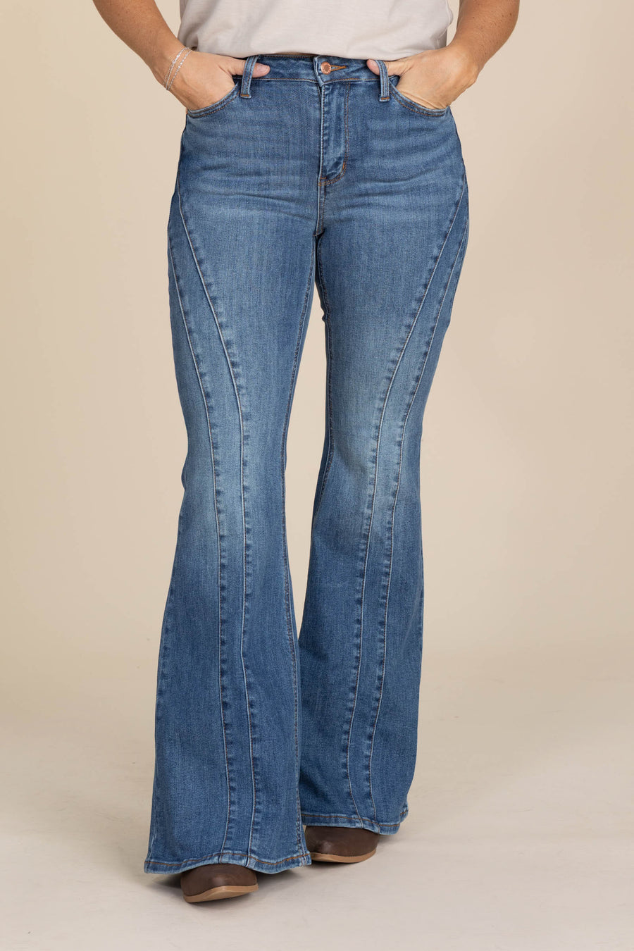 Judy Blue New Flare Double Angular Seam Jean