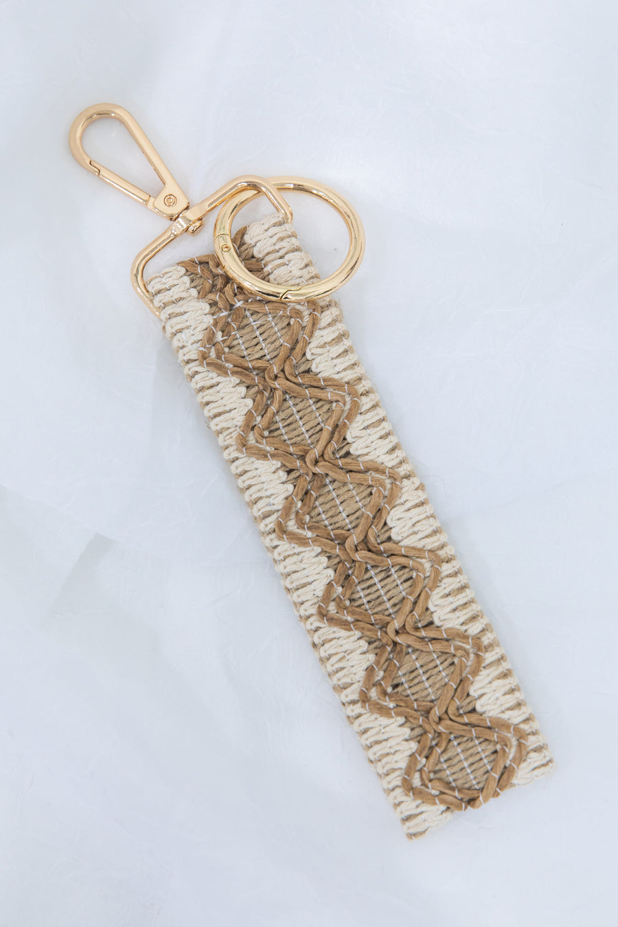Mocha Boho Wave Pattern Keychain