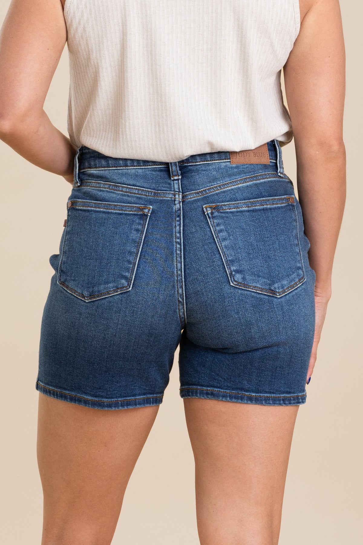 Button Dad Short Judy Blue Dark 2 Button Dad Denim Shorts · Filly Flair