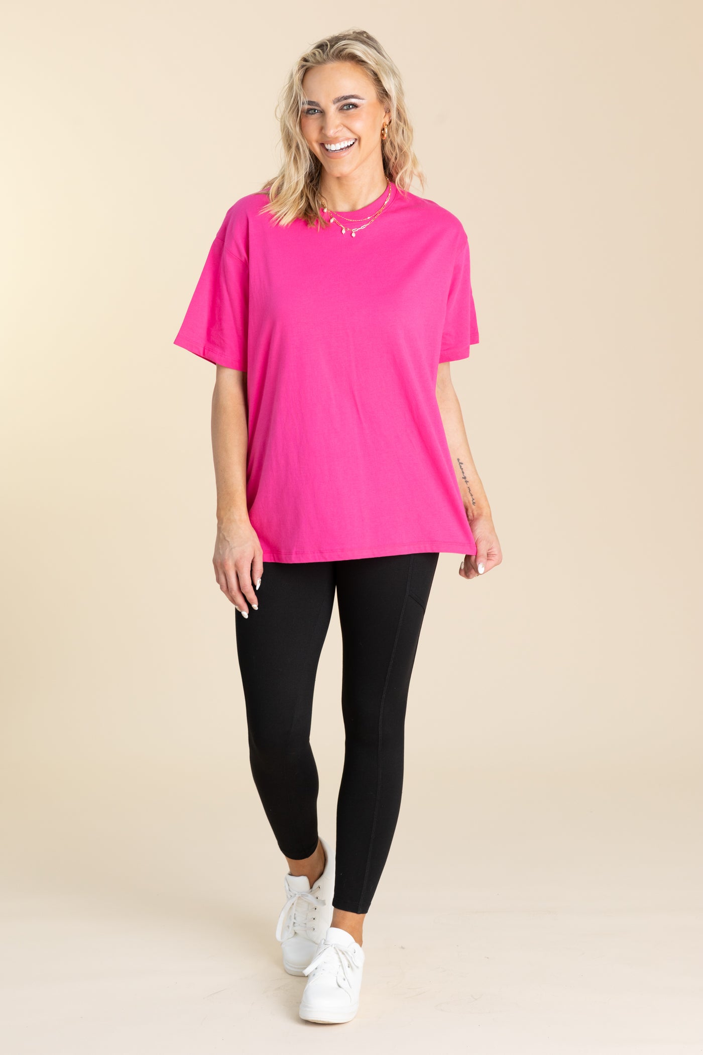 Loose Fit Cotton Short Sleeve Knit Top