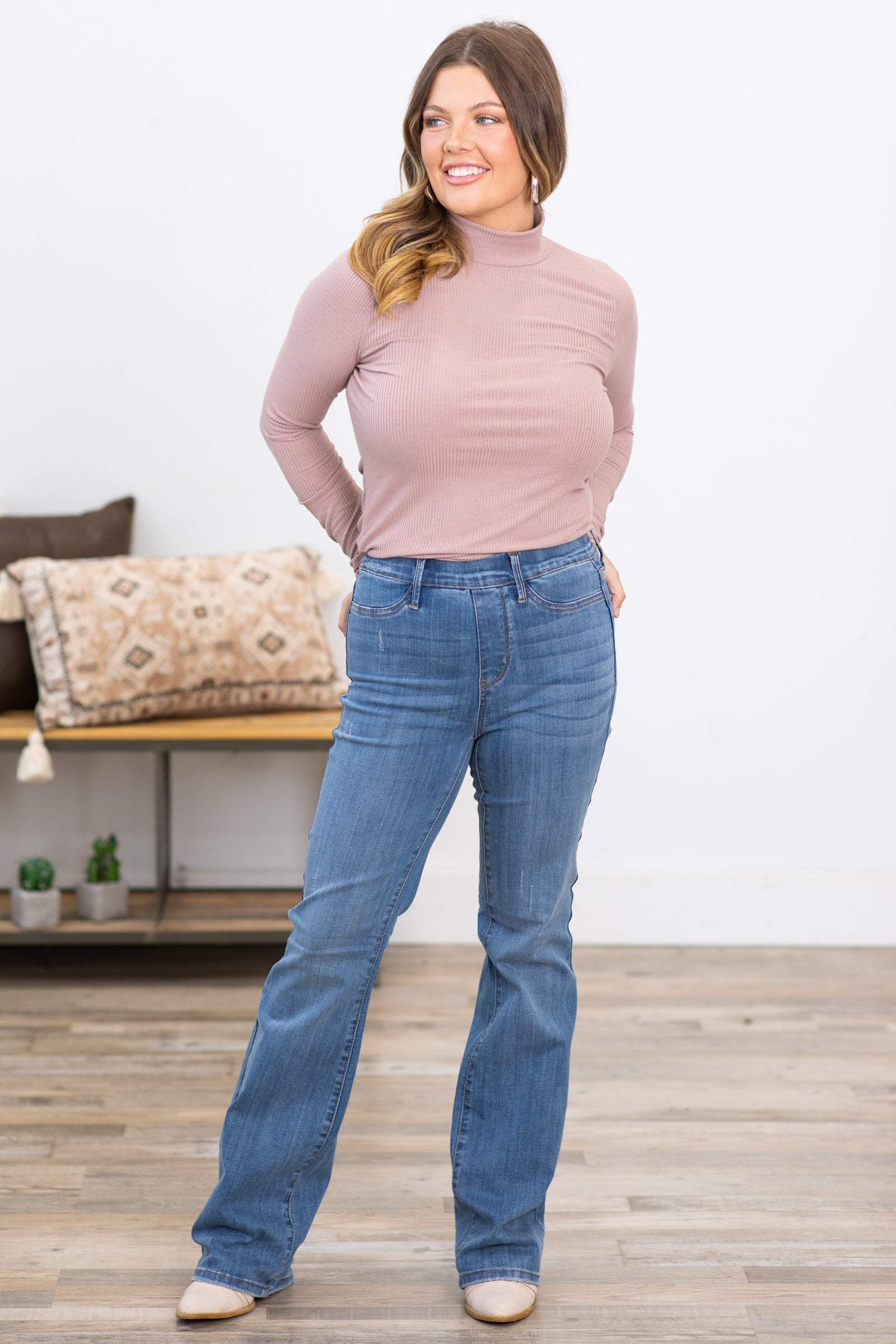 Judy Blue High Rise Pull On Bootcut Jeans