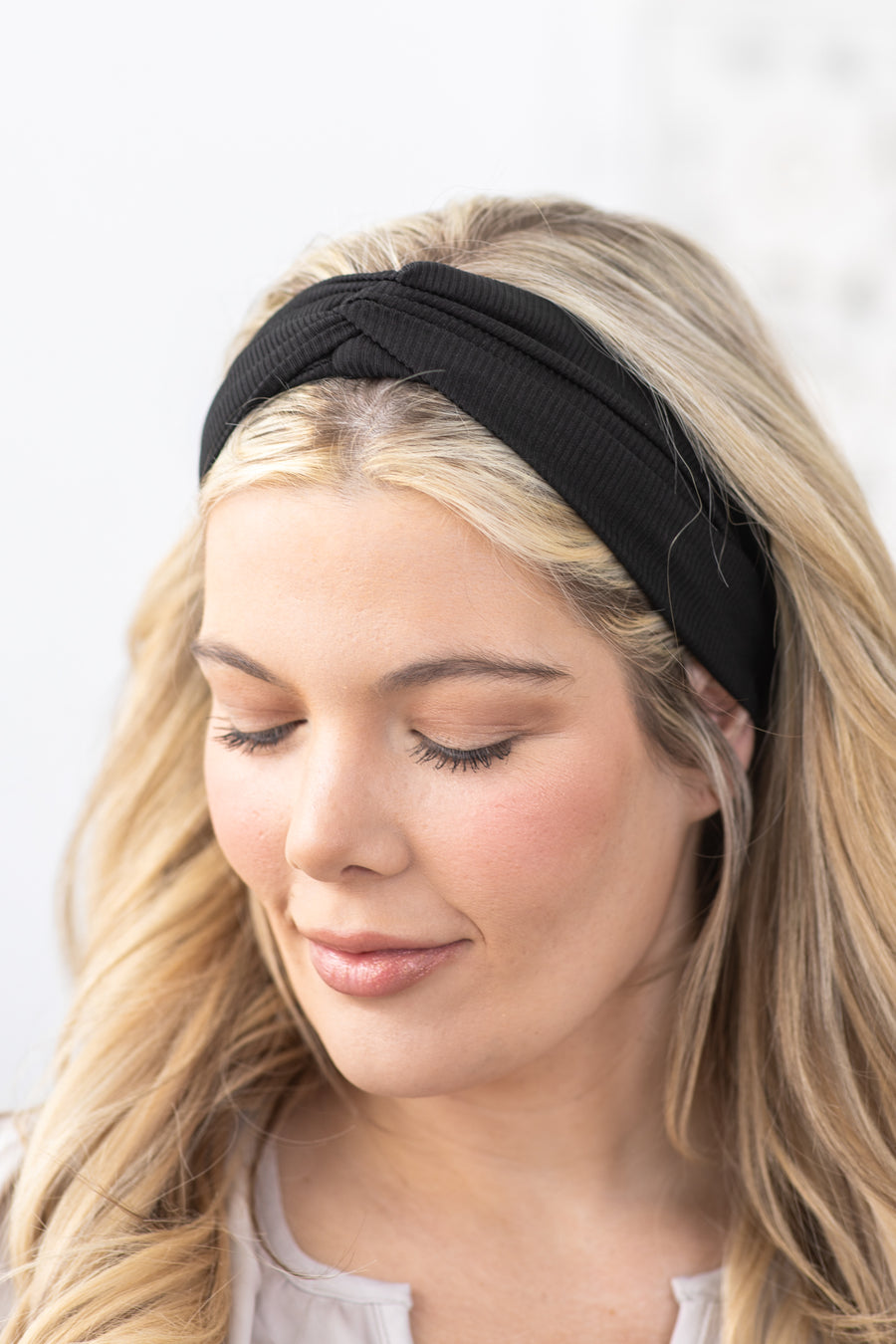 Black Twist Knot Knit Headband