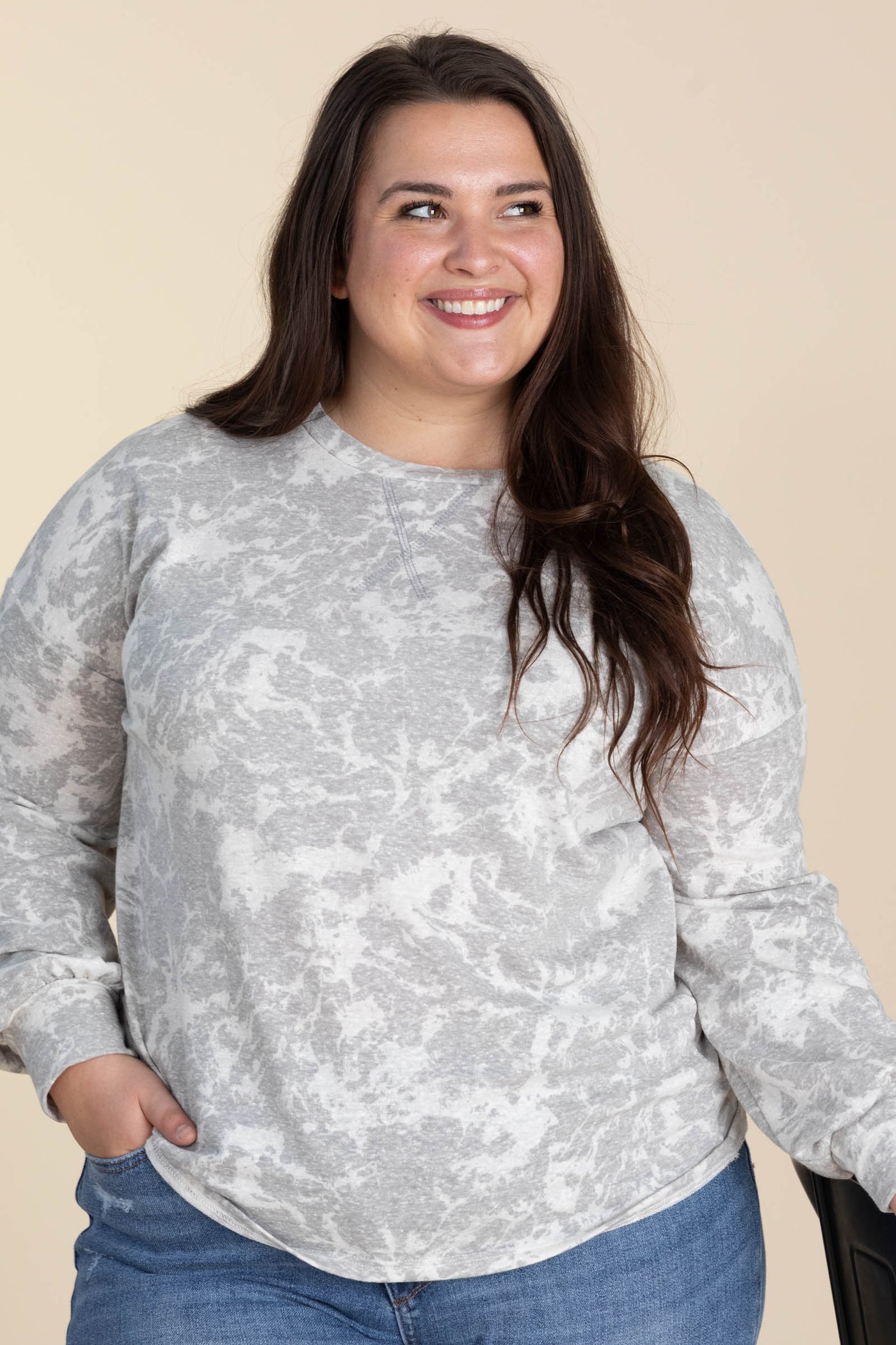 Marble Wash Crewneck Sweatshirt