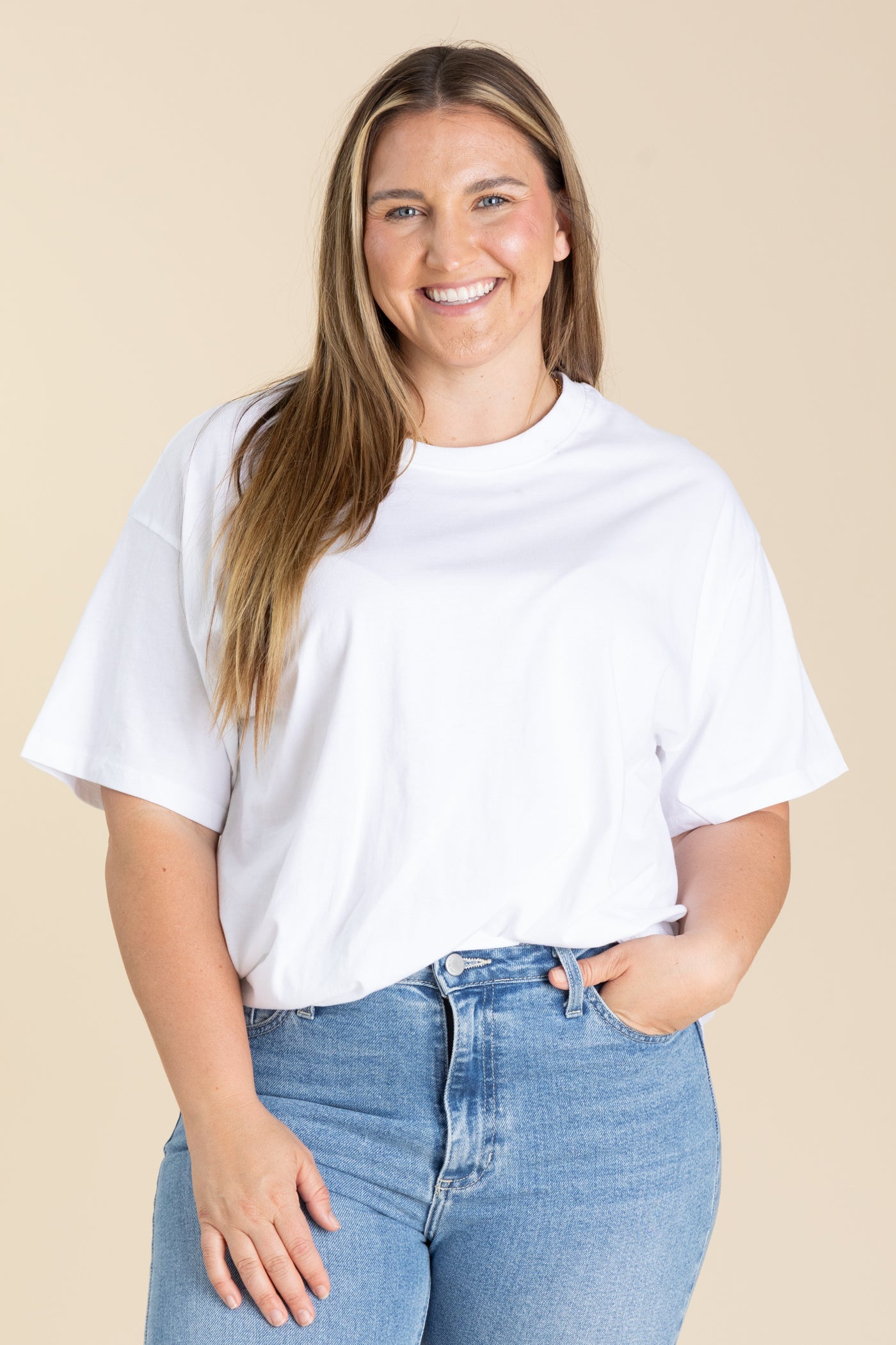 Loose Fit Cotton Short Sleeve Knit Top