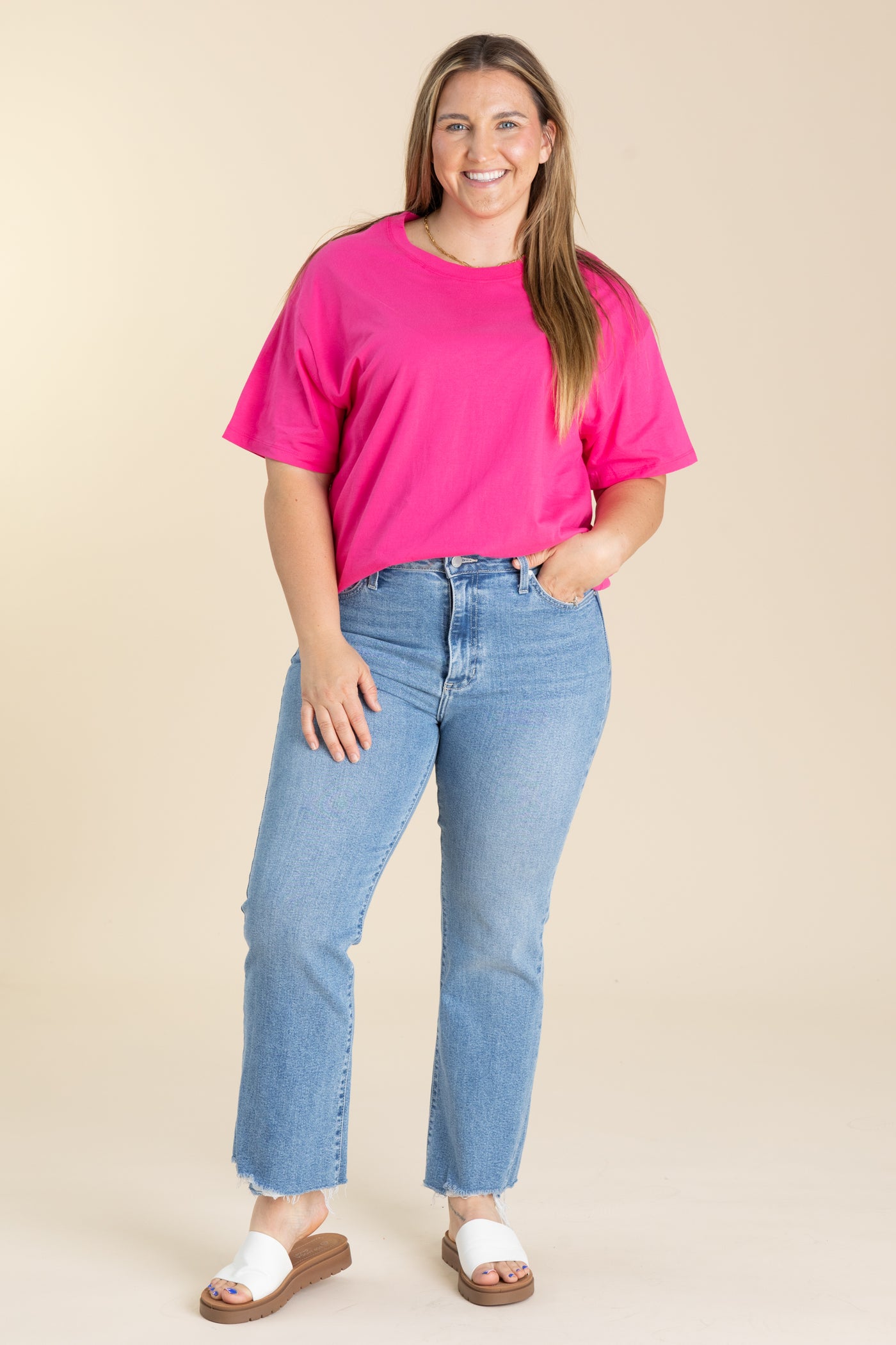 Loose Fit Cotton Short Sleeve Knit Top