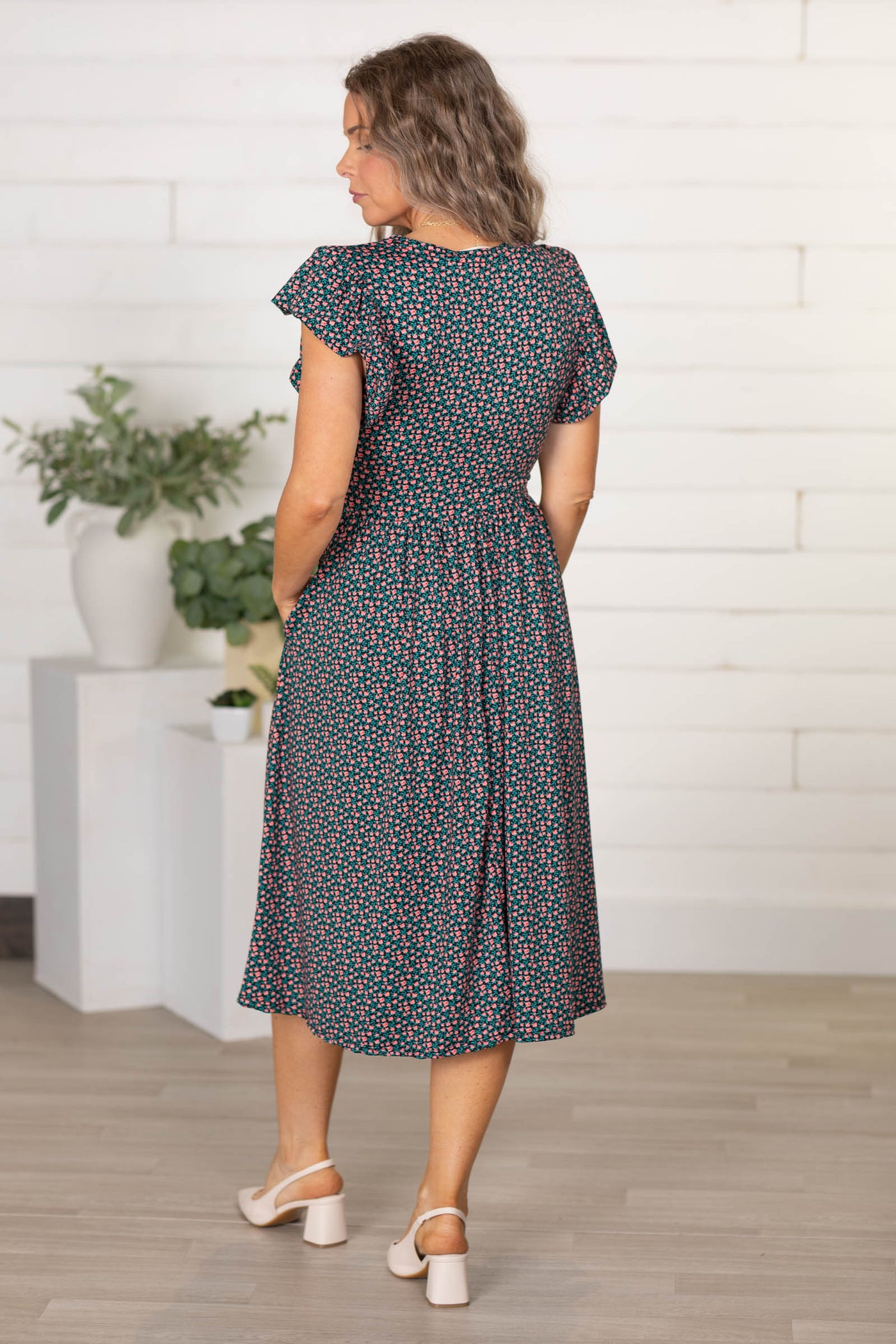 black floral knit dress Floral Jacquard Soft Knit Sheath Dress