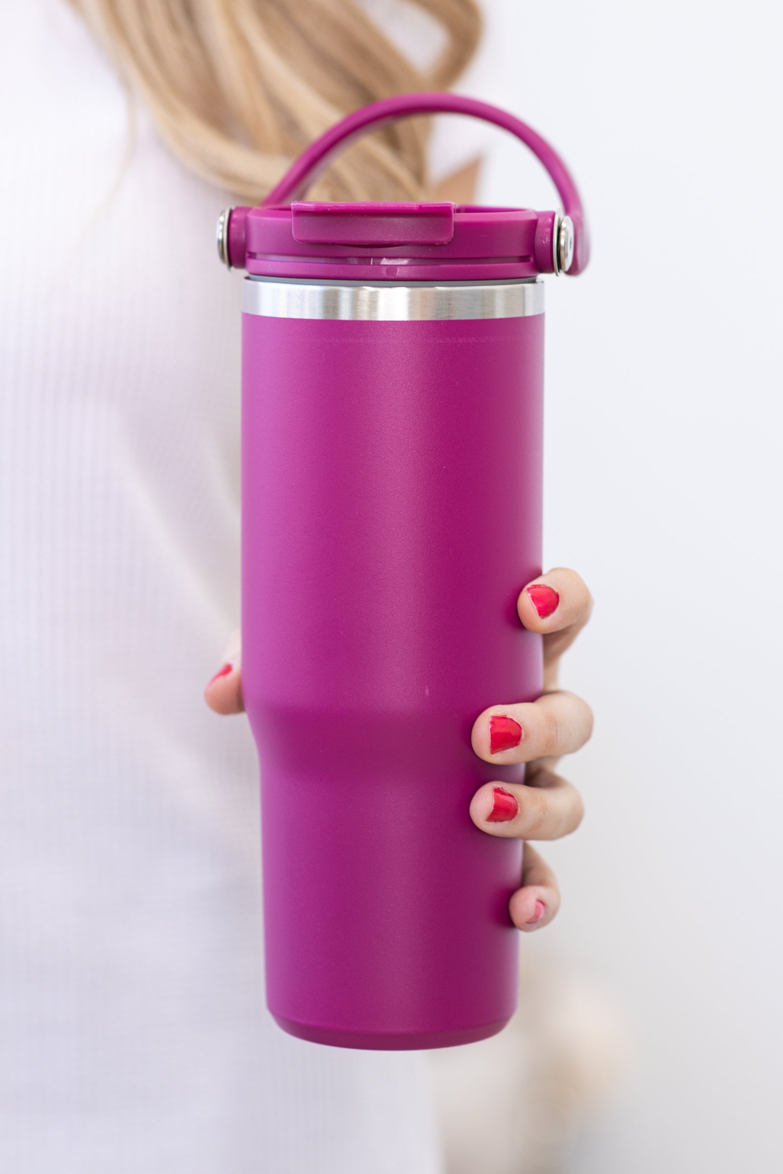Two Tone Rubber Coated Tumbler- Pink to Fuchsia – West and 5th