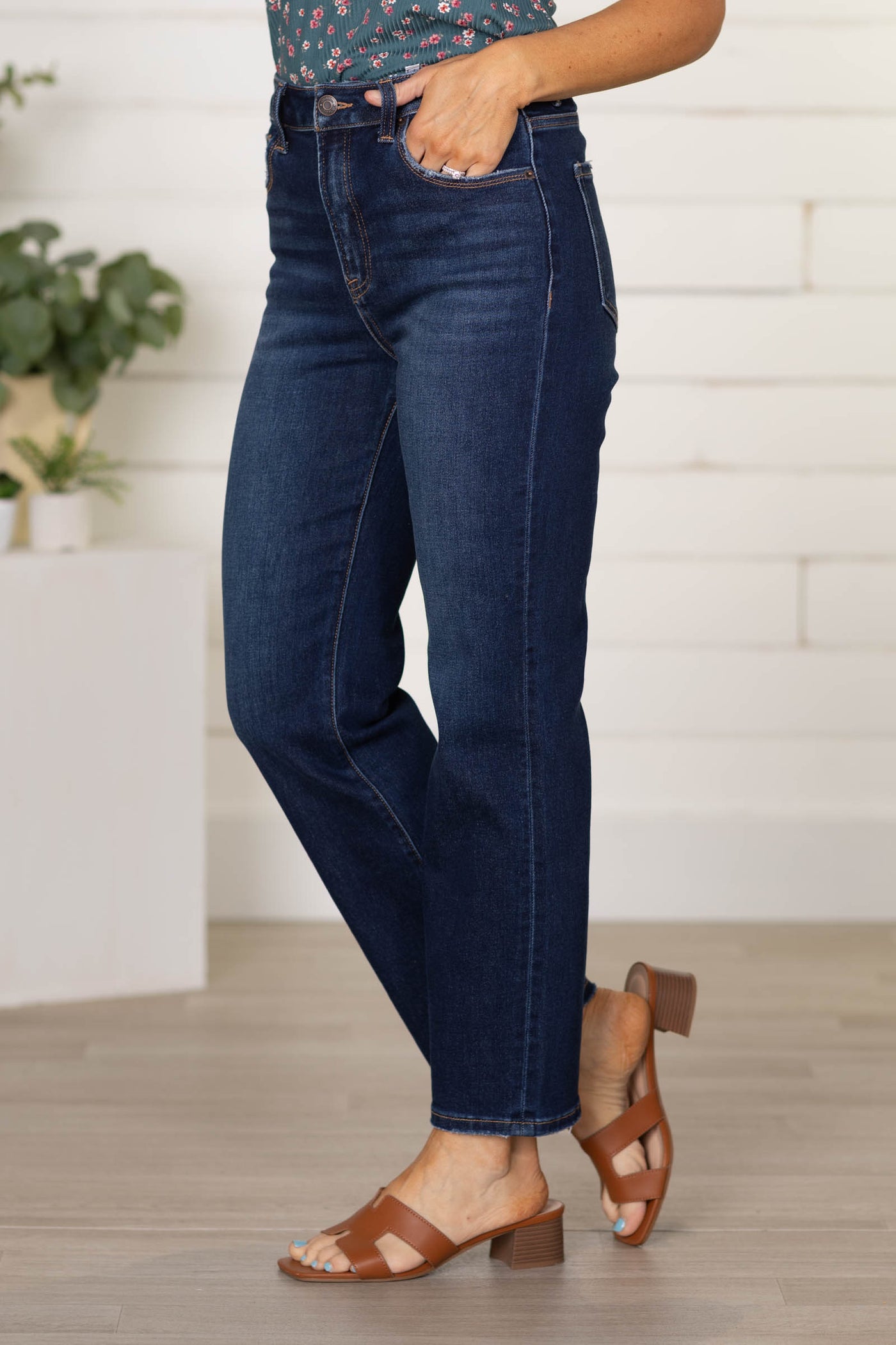 J21 Dark Wash High Rise Straight Leg Jeans