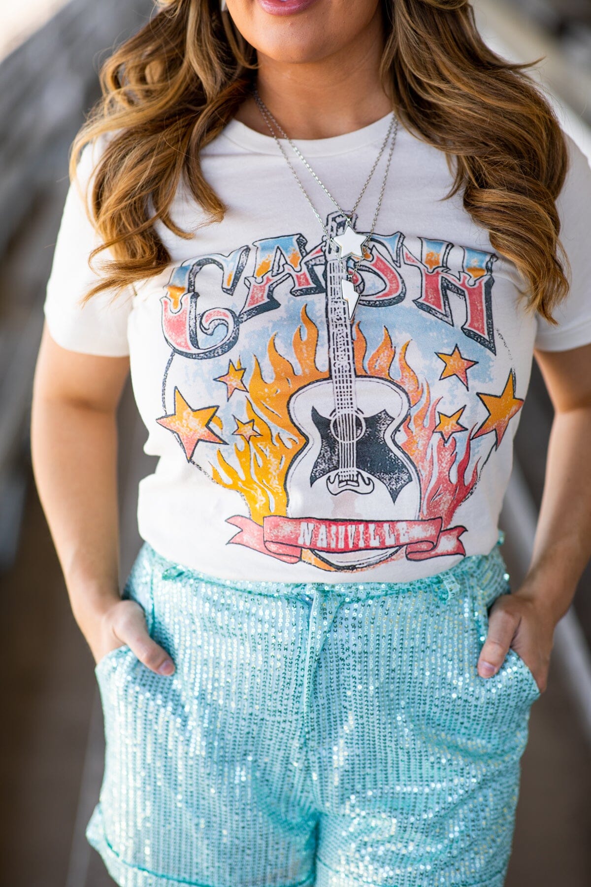 Cream Multicolor Cash Graphic Tee - Filly Flair