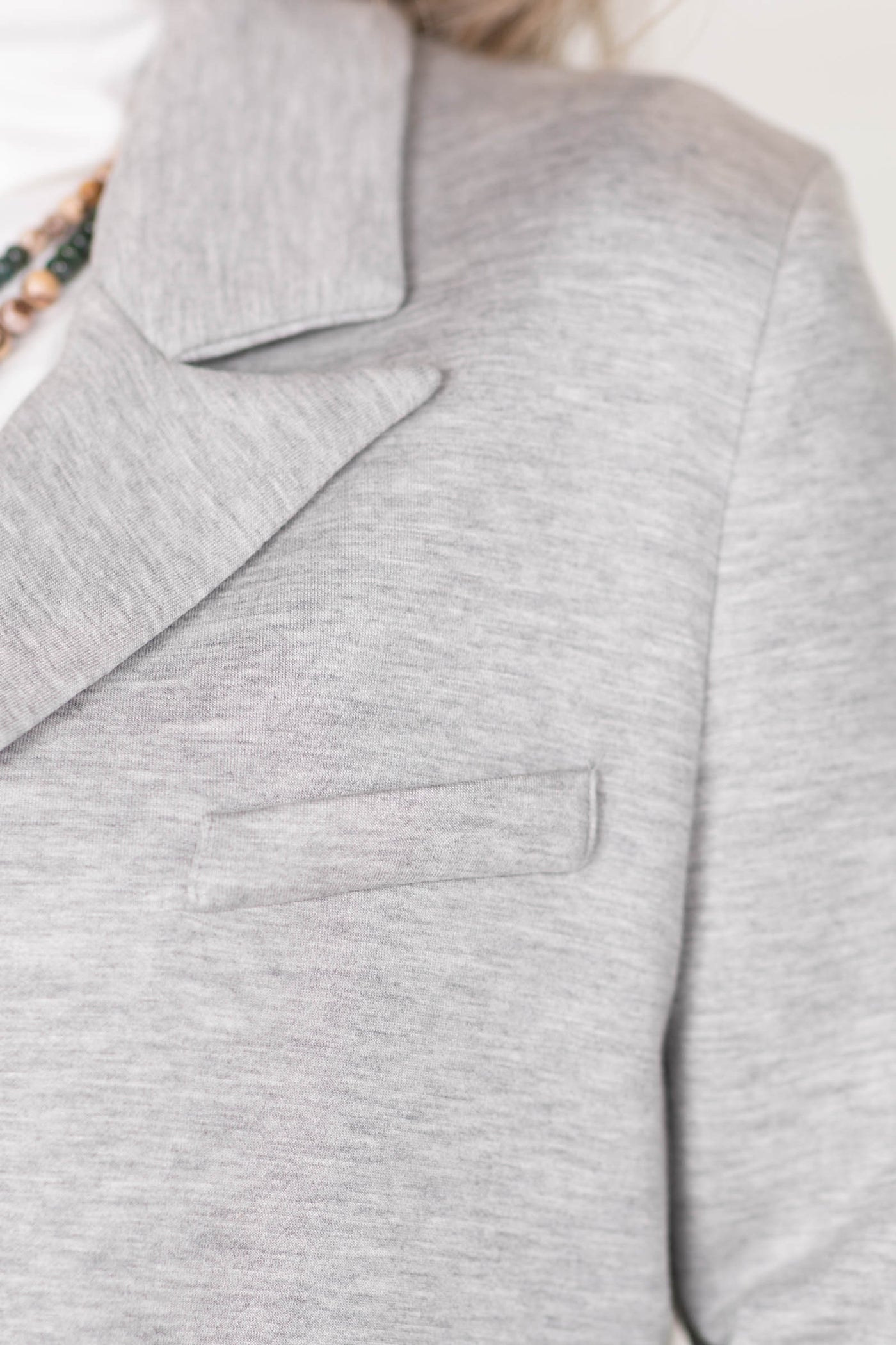 Heather Grey Premium Scuba Relaxed Blazer