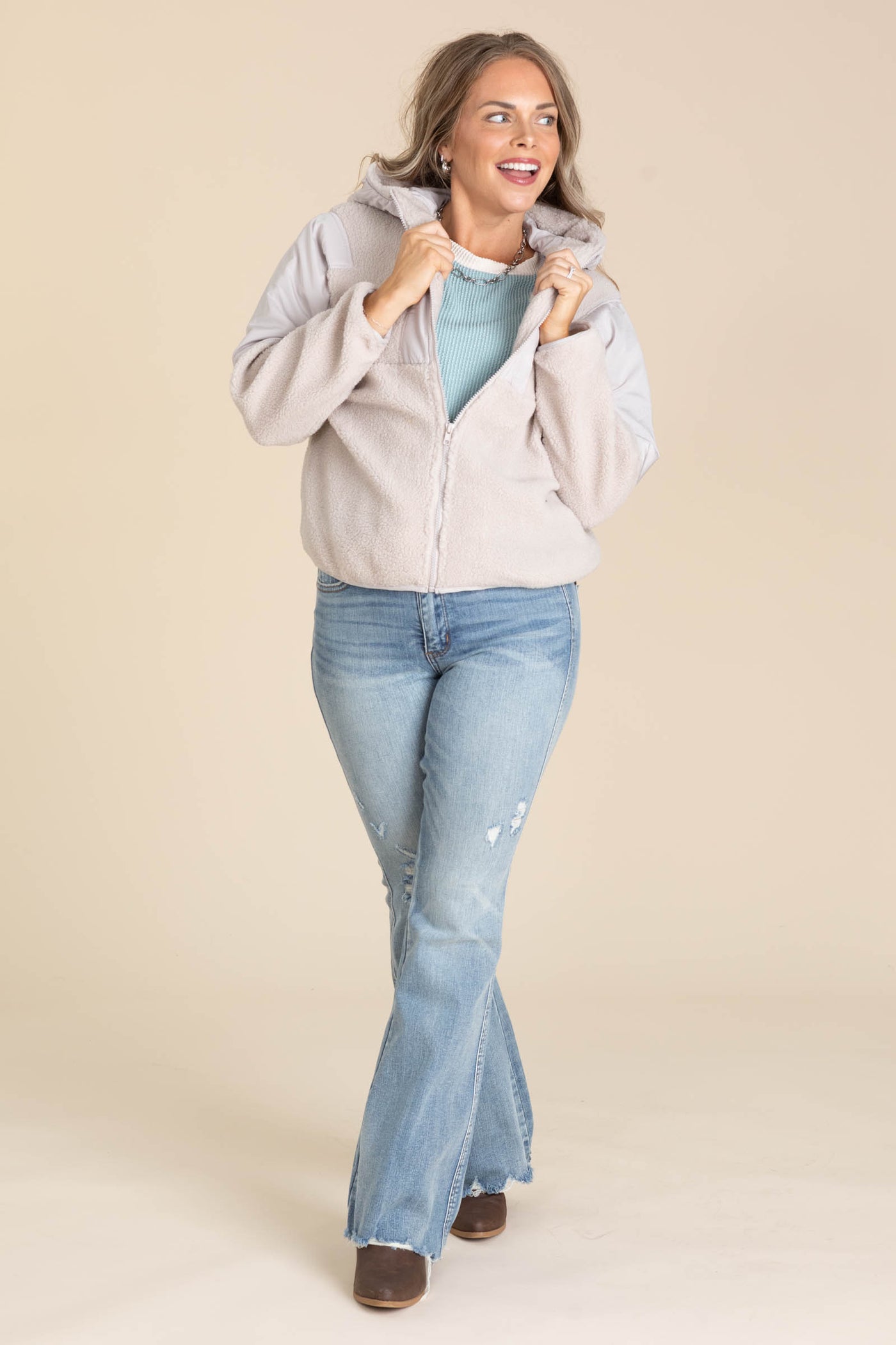 Hooded Zip Up Fleece Jackets