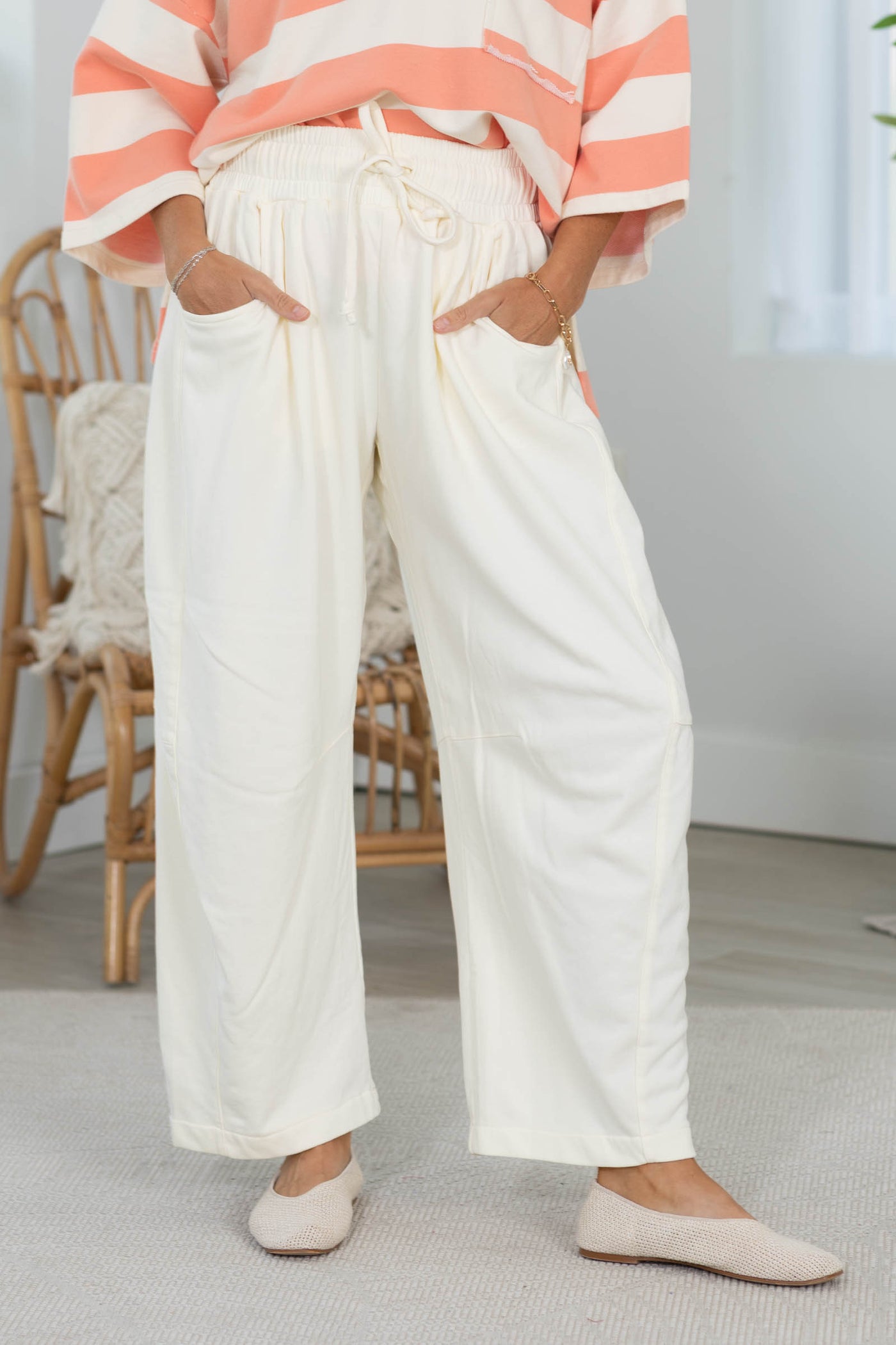 Cotierra Essential Barrel Leg Sweatpants