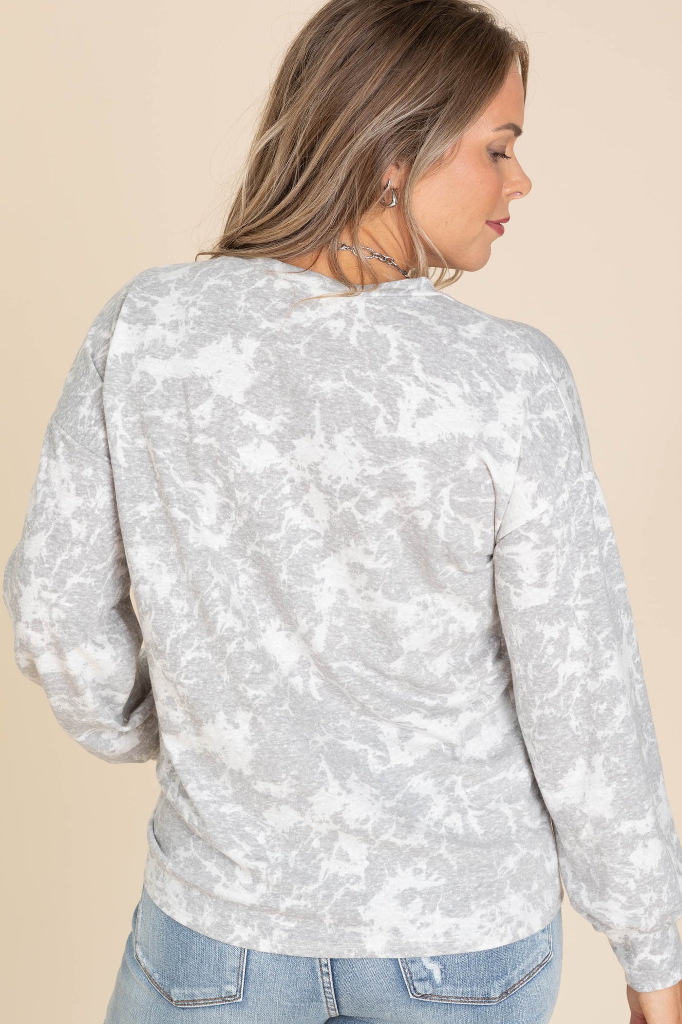 Marble Wash Crewneck Sweatshirt