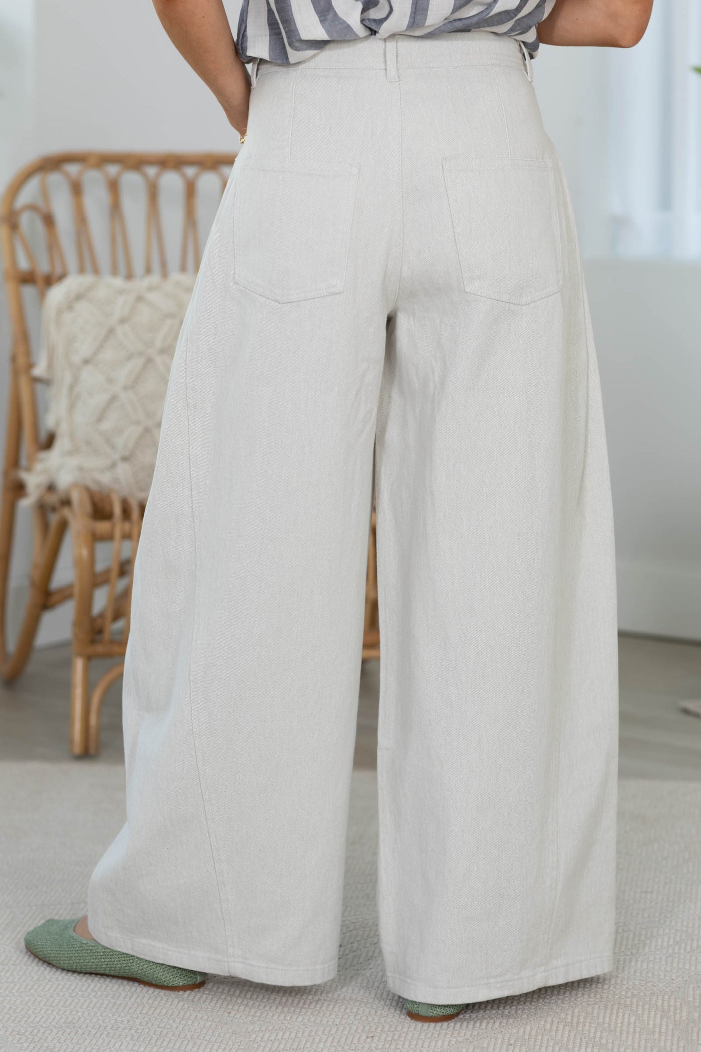 Cotierra Wide Leg Soft Denim Jeans