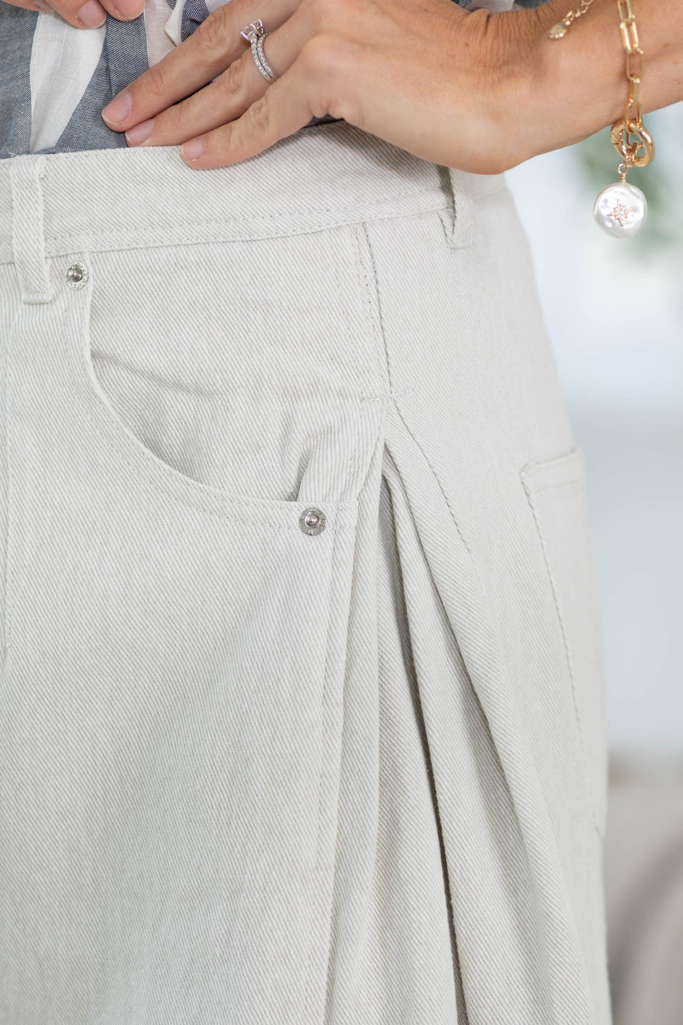 Cotierra Wide Leg Soft Denim Jeans