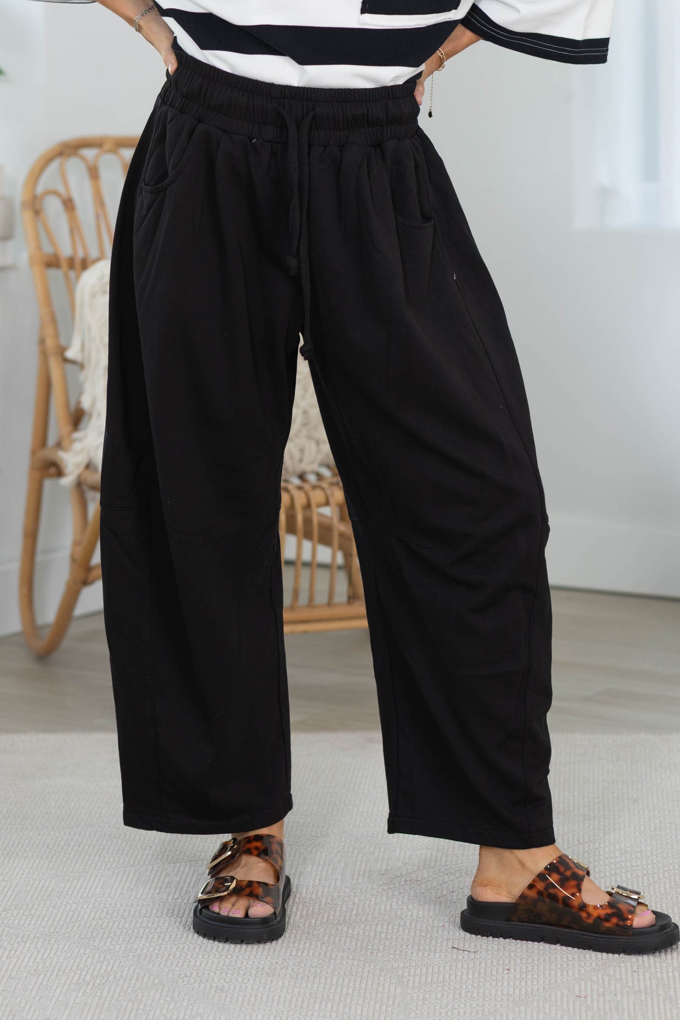 Cotierra Essential Barrel Leg Sweatpants