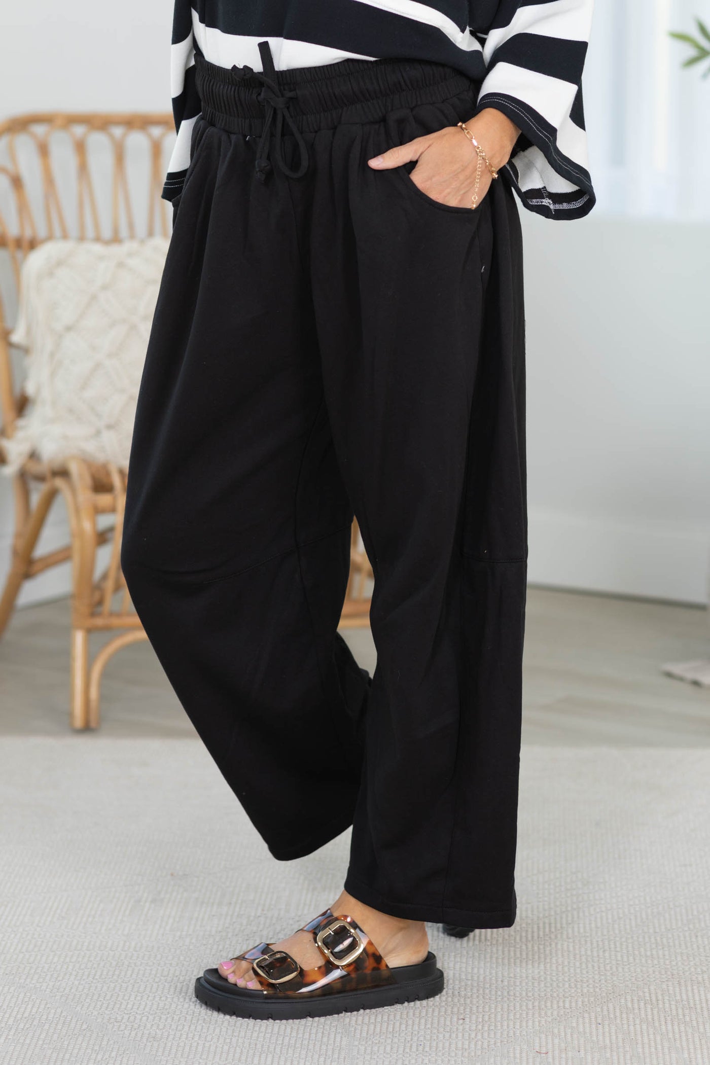 Cotierra Essential Barrel Leg Sweatpants