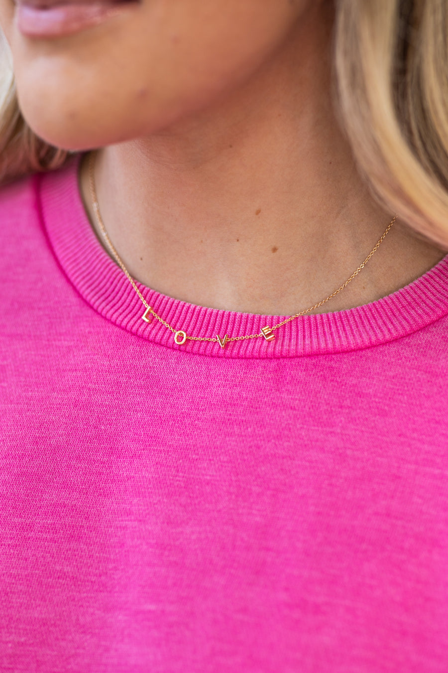 Gold Love Chain Necklace