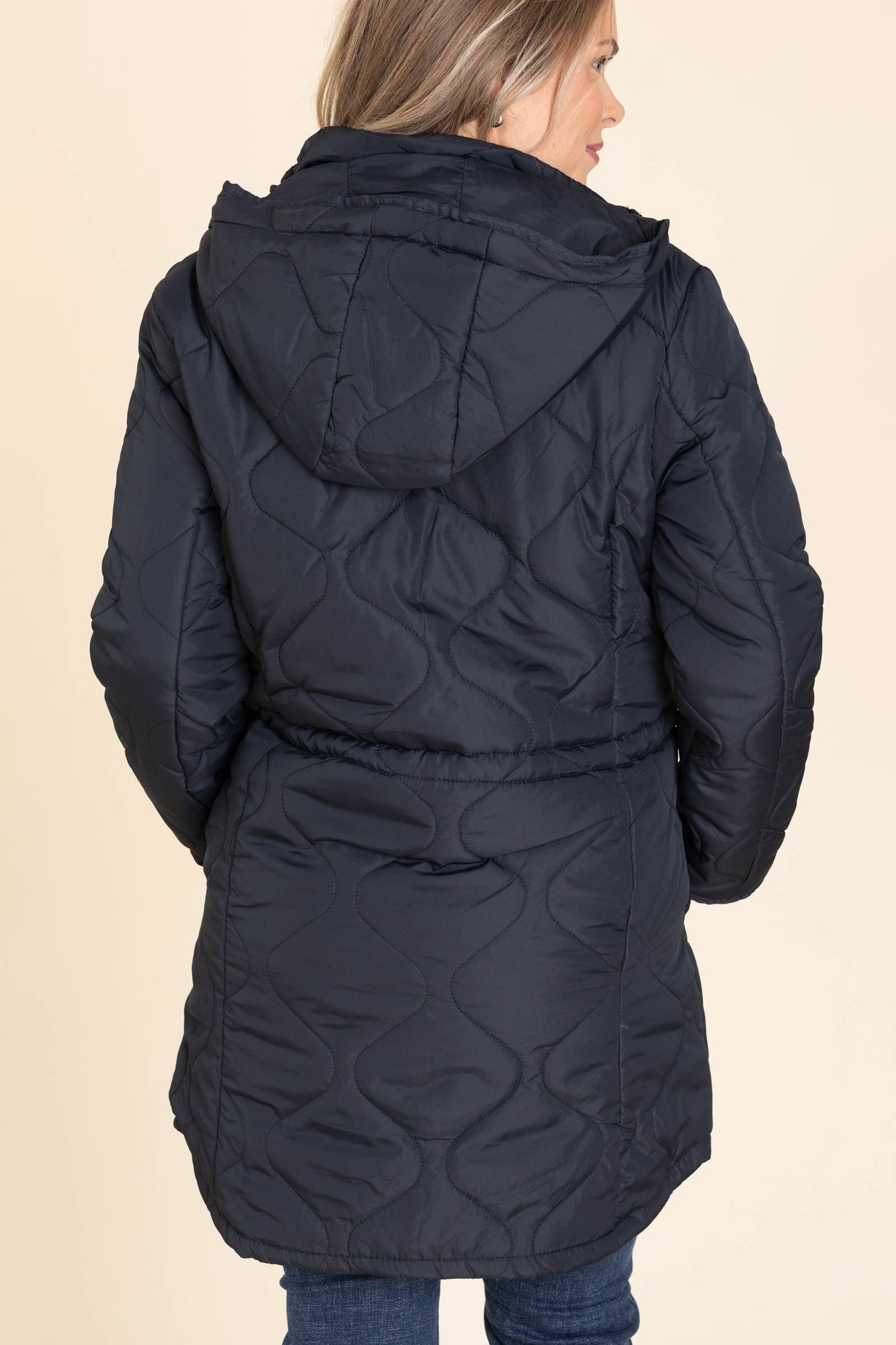 Long Puffer Quilted Hooded Coats
