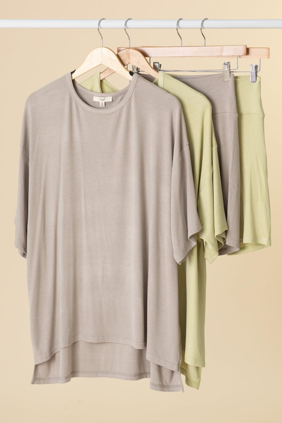 Babyrib Knit Oversized Tunic Top