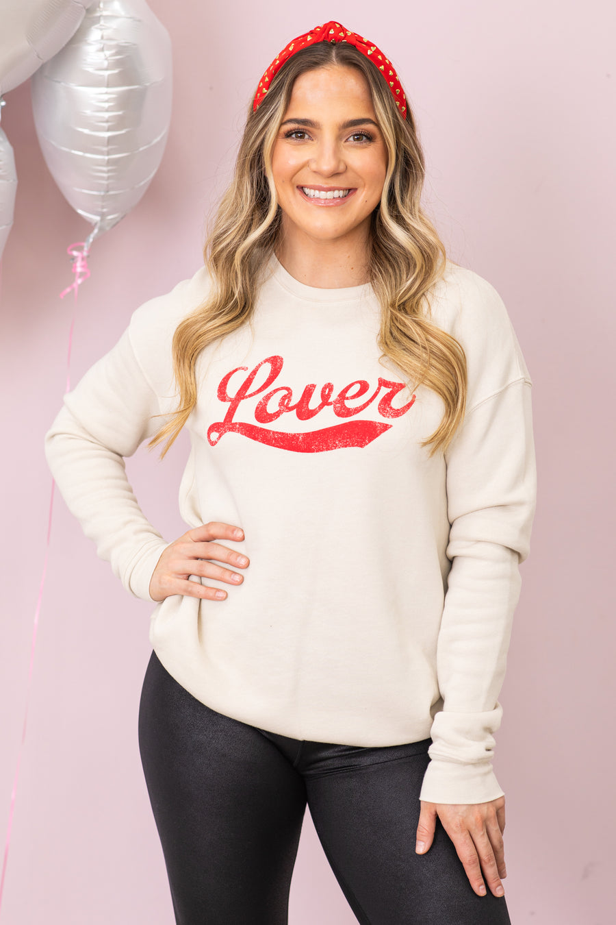 Beige Lover Graphic Sweatshirt