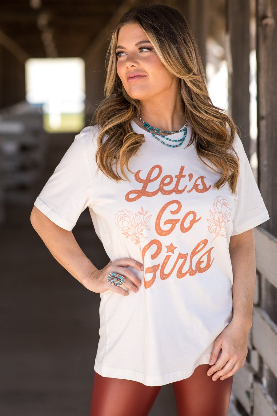 Ivory Let's Go Girls Graphic Tee - Filly Flair